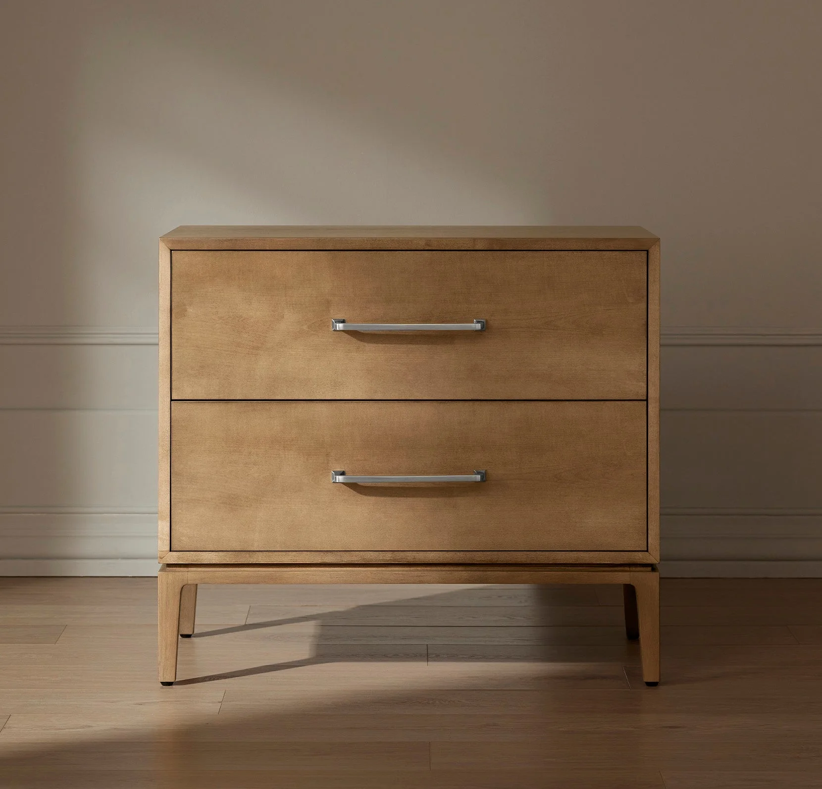 2-Drawer Wood Nightstand - Bluff