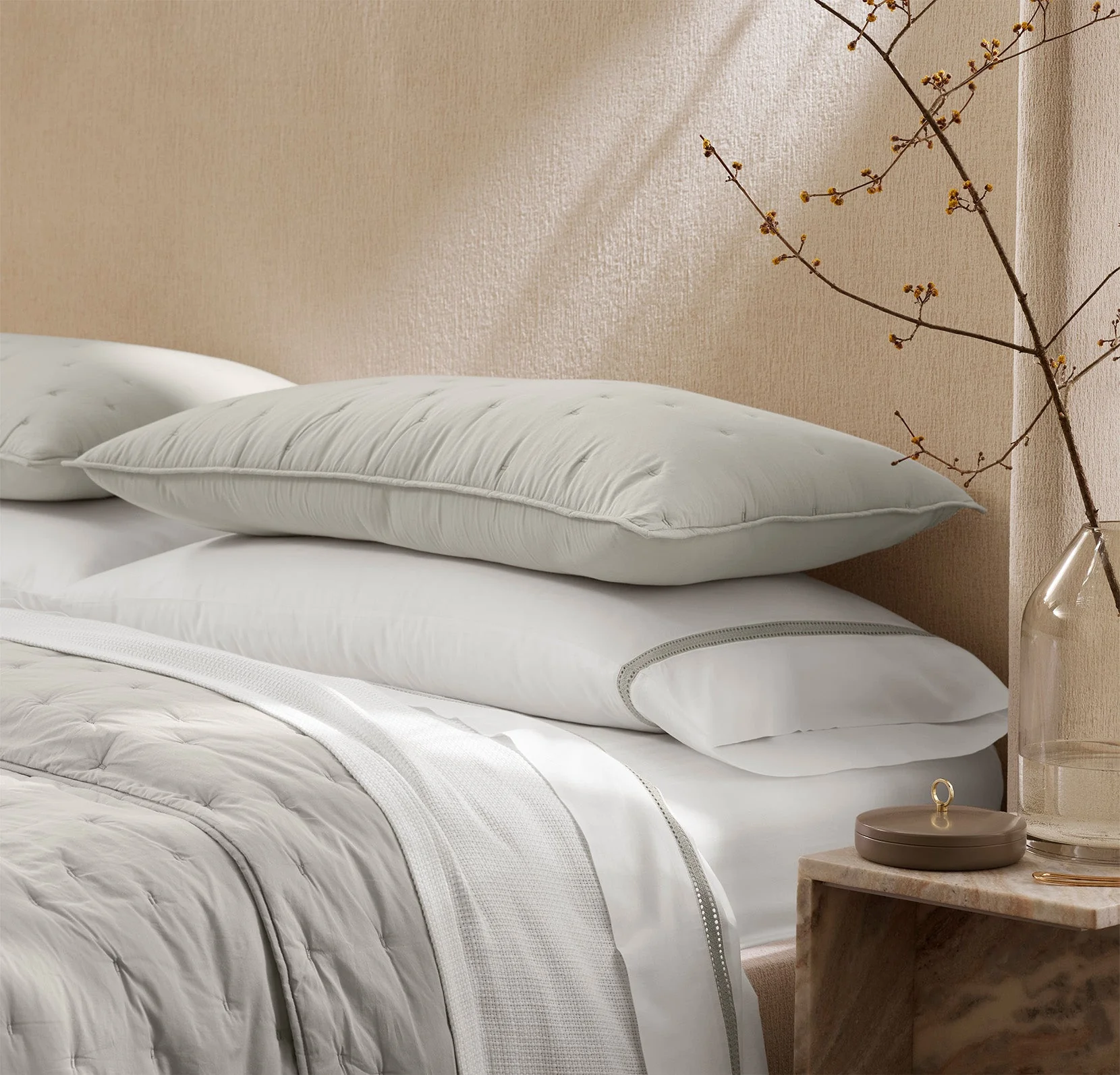 Airy Voile Quilted Sham - Pewter - Image 4