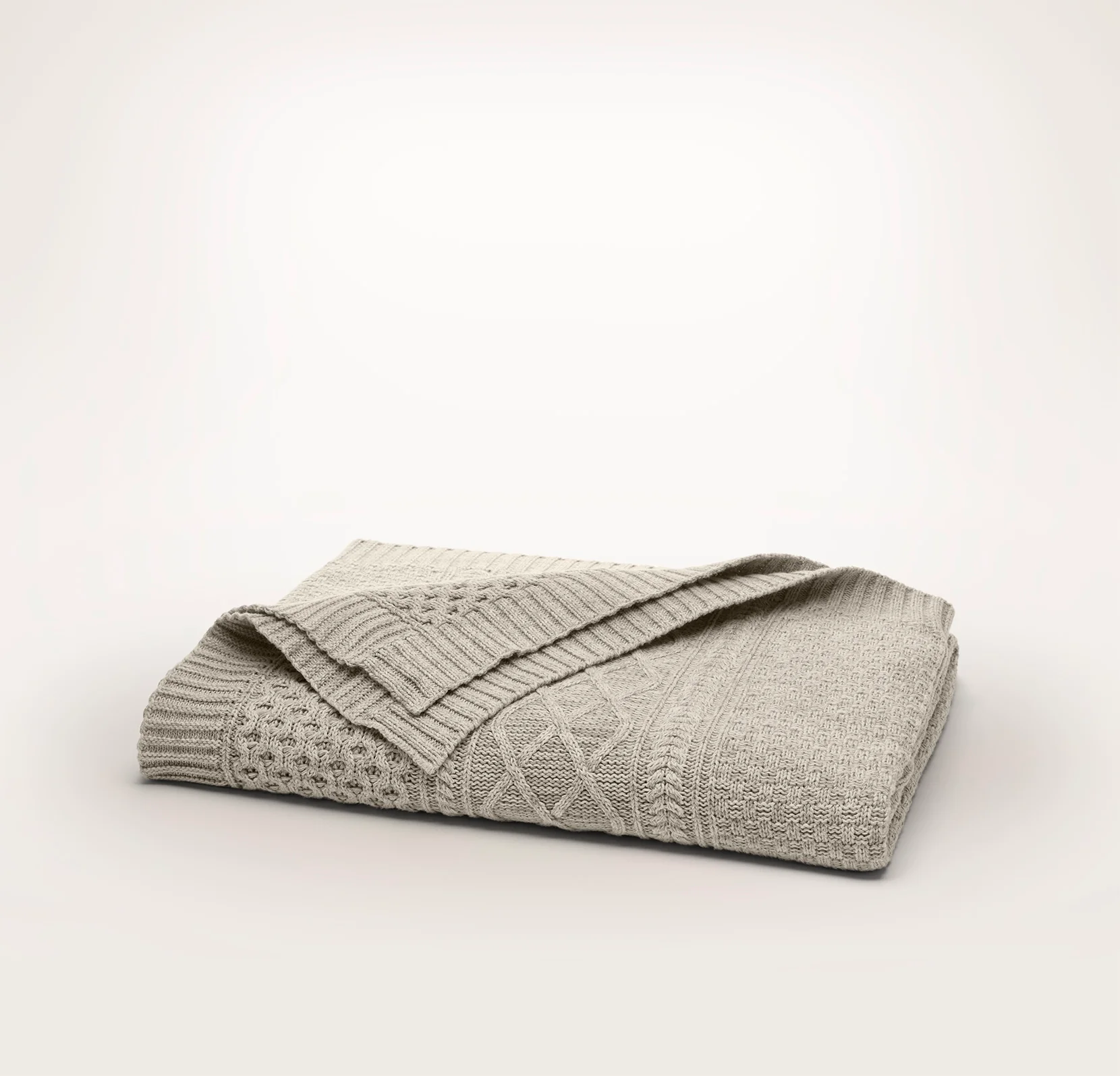 Aran Knit Throw Blanket - Image 2