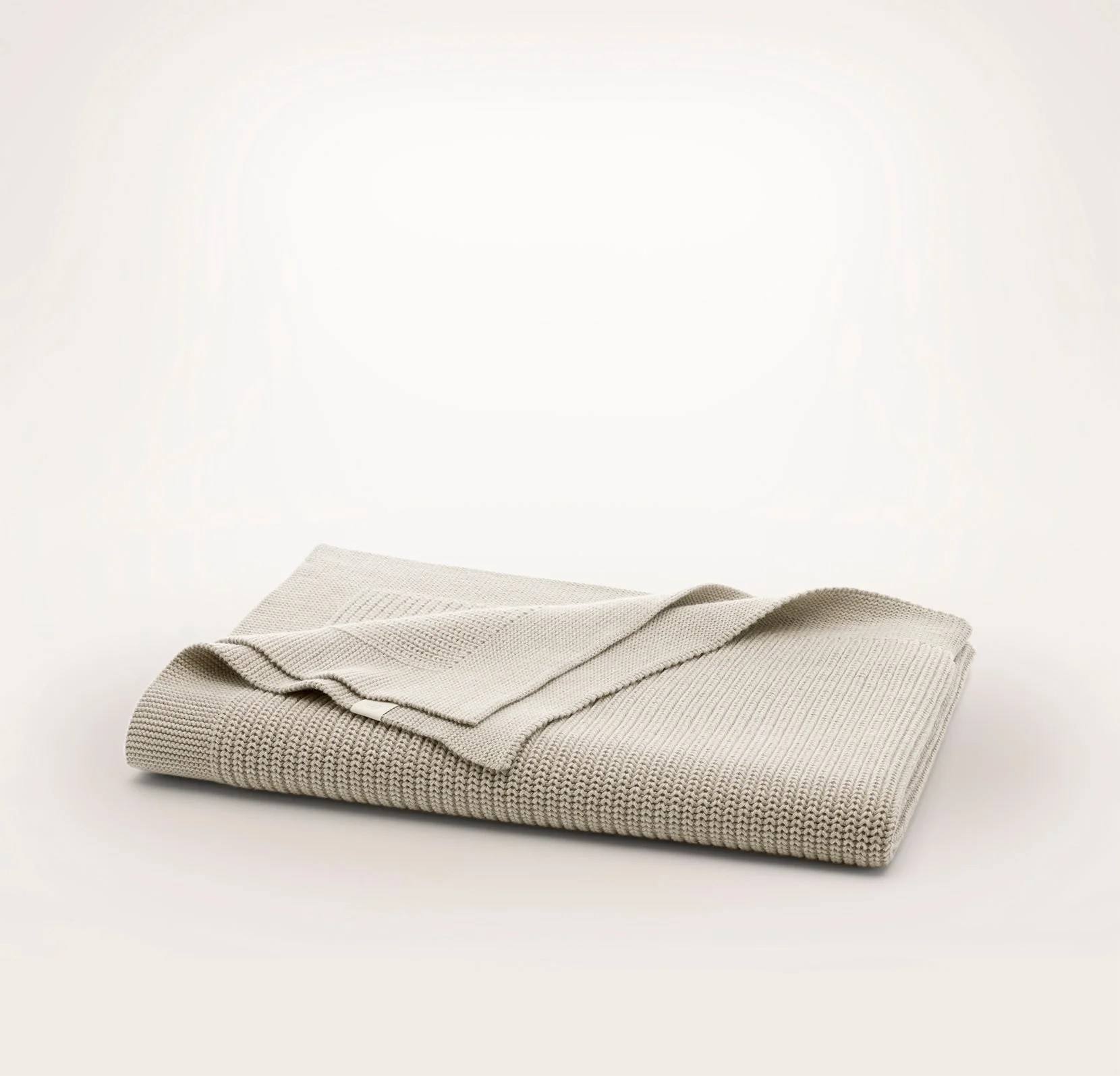 Baby Blankets - Heathered Oatmeal Ribbed Knit