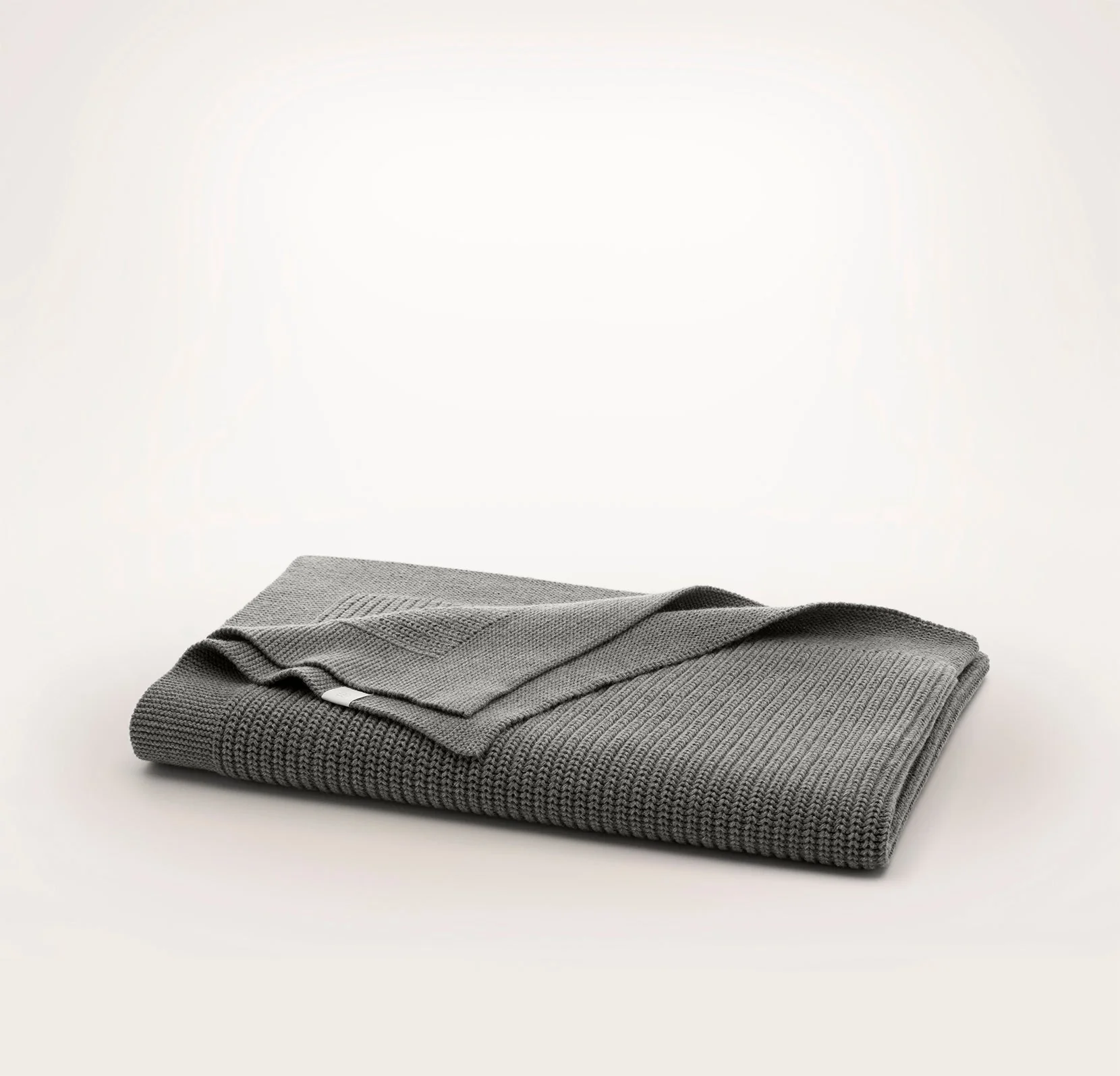 Baby Blankets - Heathered Stone Ribbed Knit