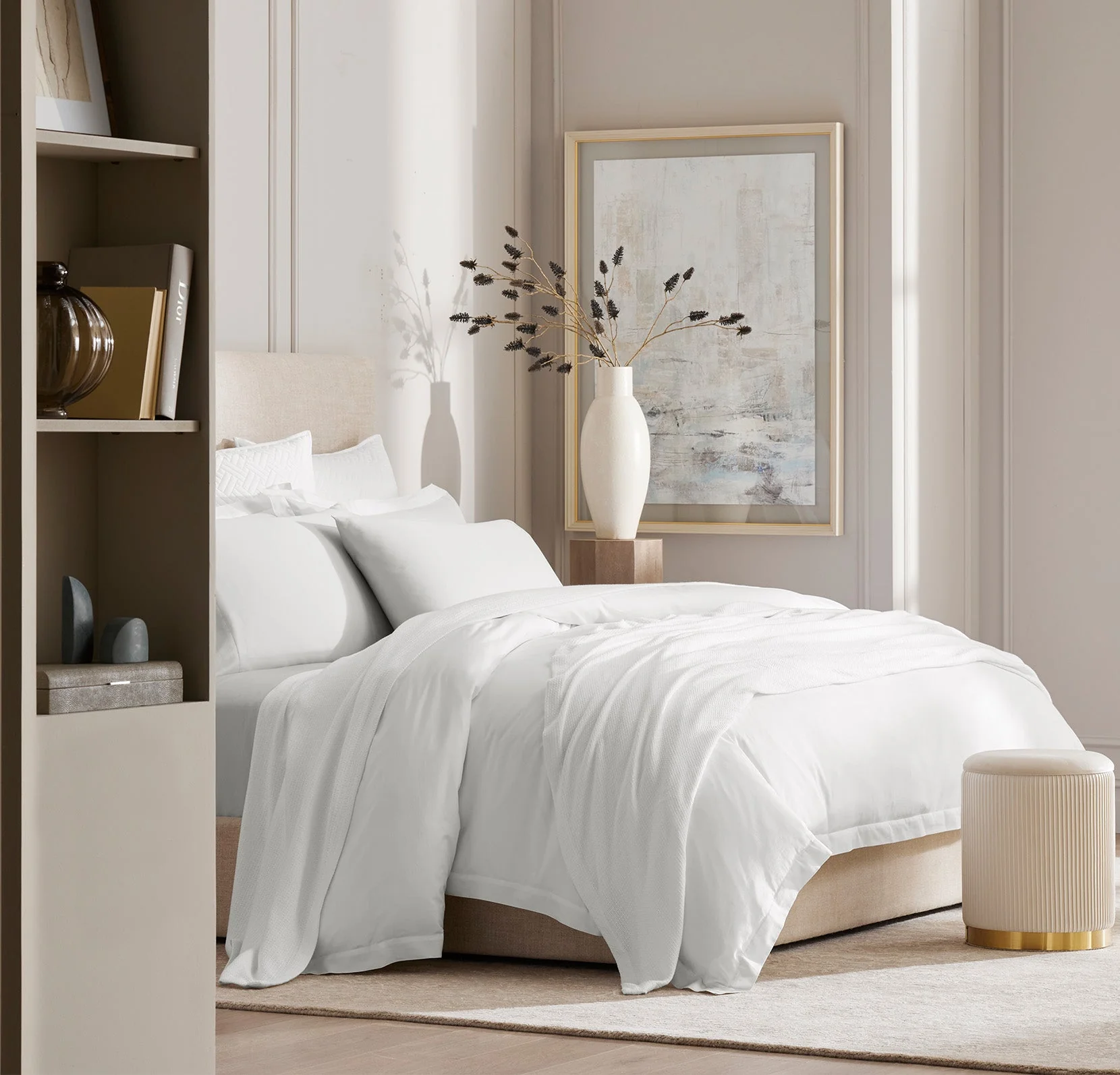 Bed Blankets - White Lightweight - Image 2