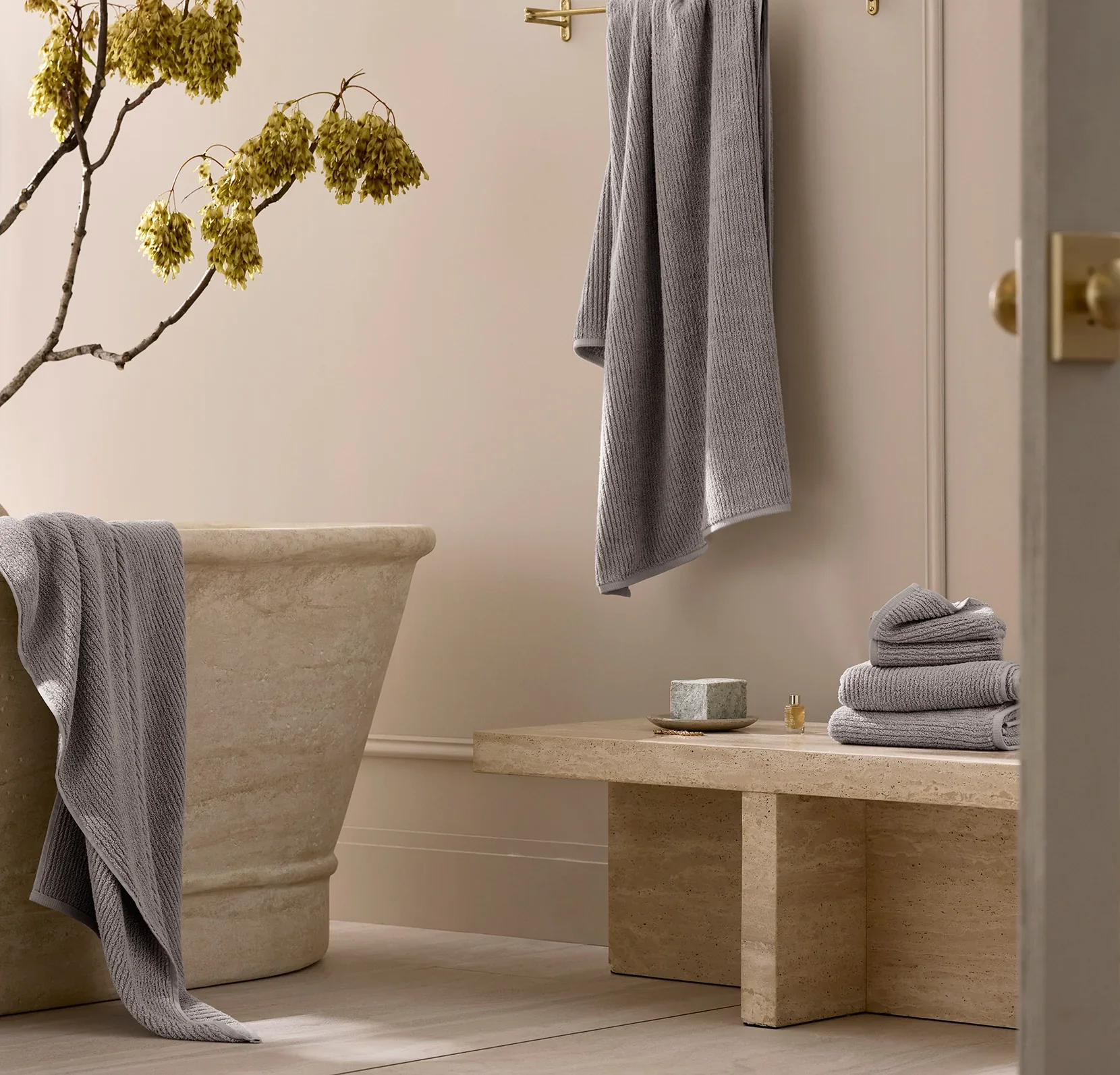 Complete Turkish Ribbed Bath Towel Bundle - Image 10