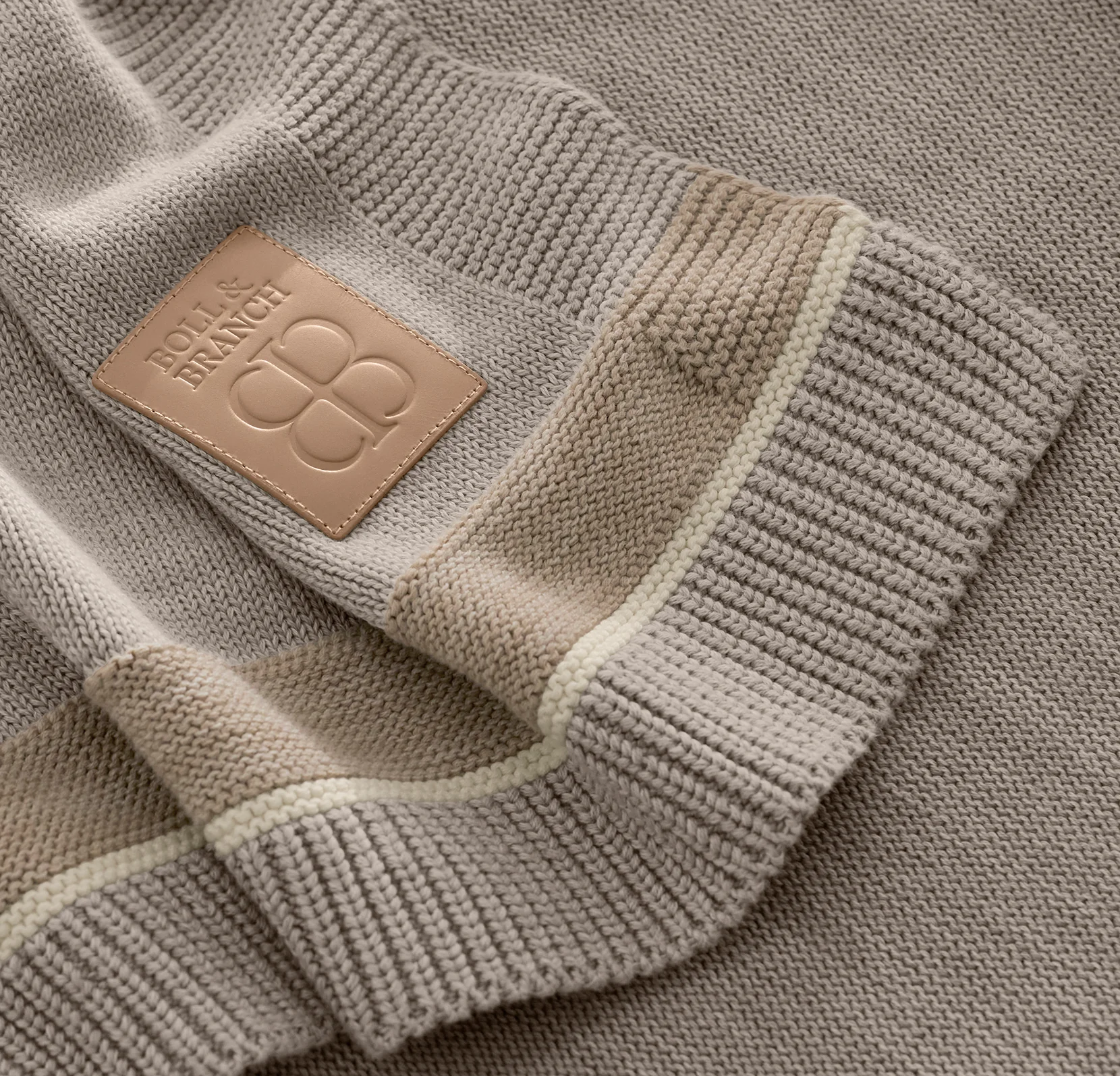 Court Knit Throw Blanket - Heathered Pewter - Image 3