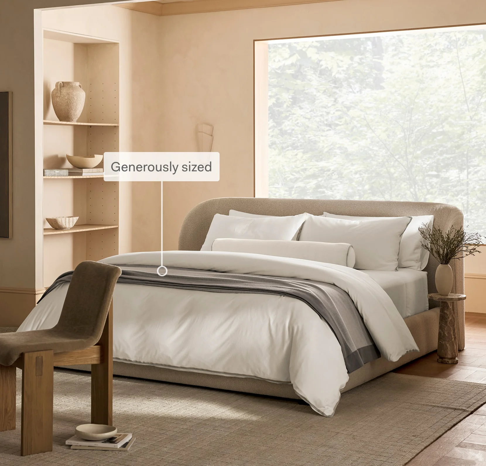 Fine Merino Wool Bed Blanket - Pewter - Image 5