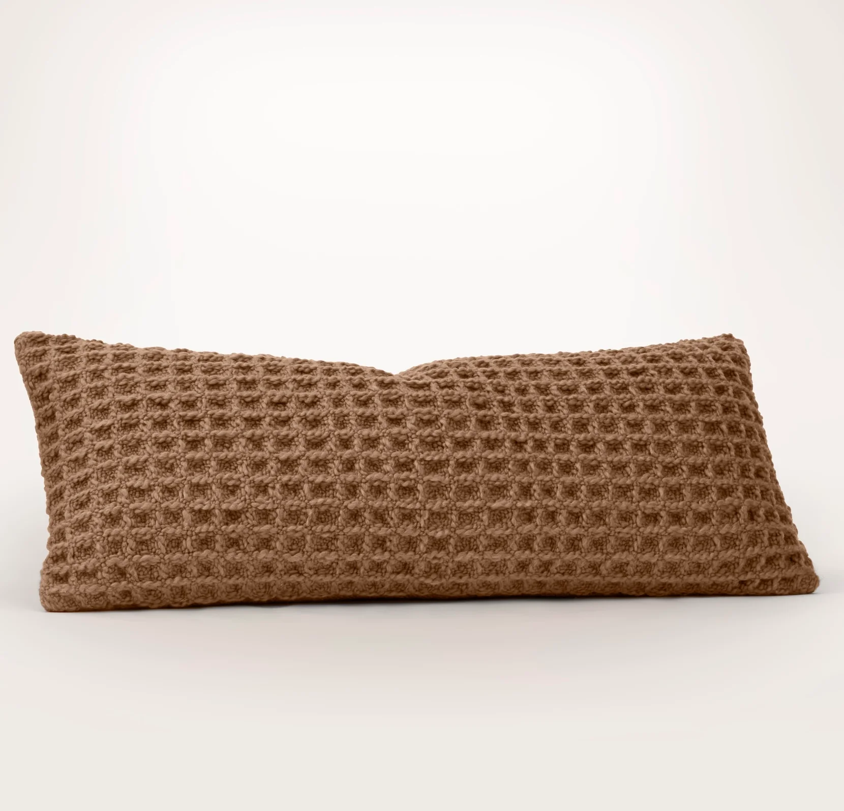 Grand Waffle Merino Wool Pillow Cover - Deep Camel