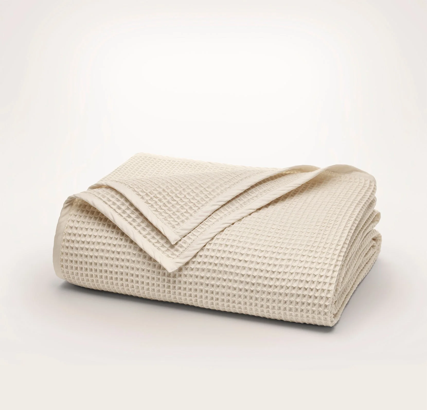 Holiday Waffle Bed Blanket - Natural