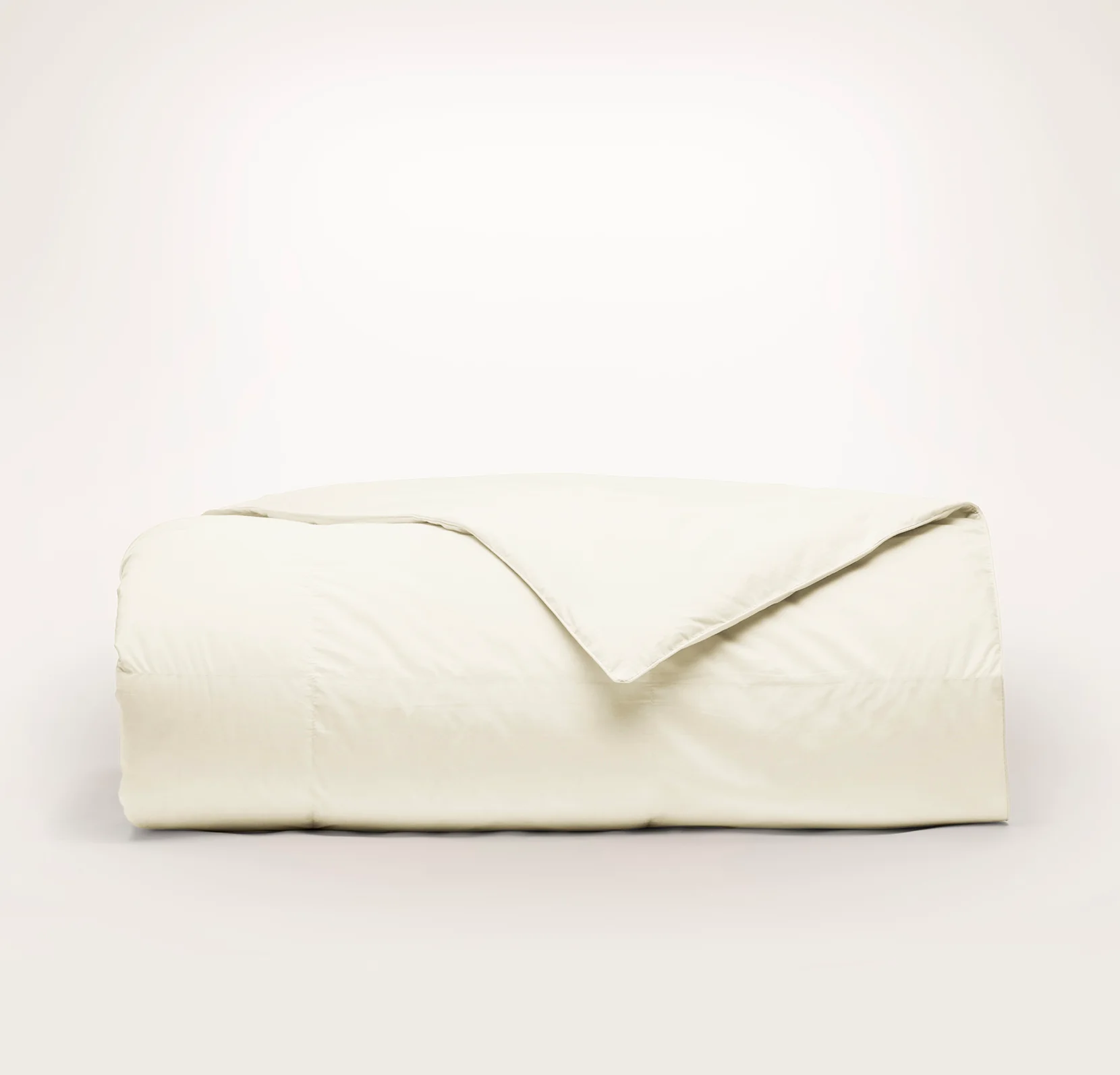 Percale Quilted Down Comforter - Cream