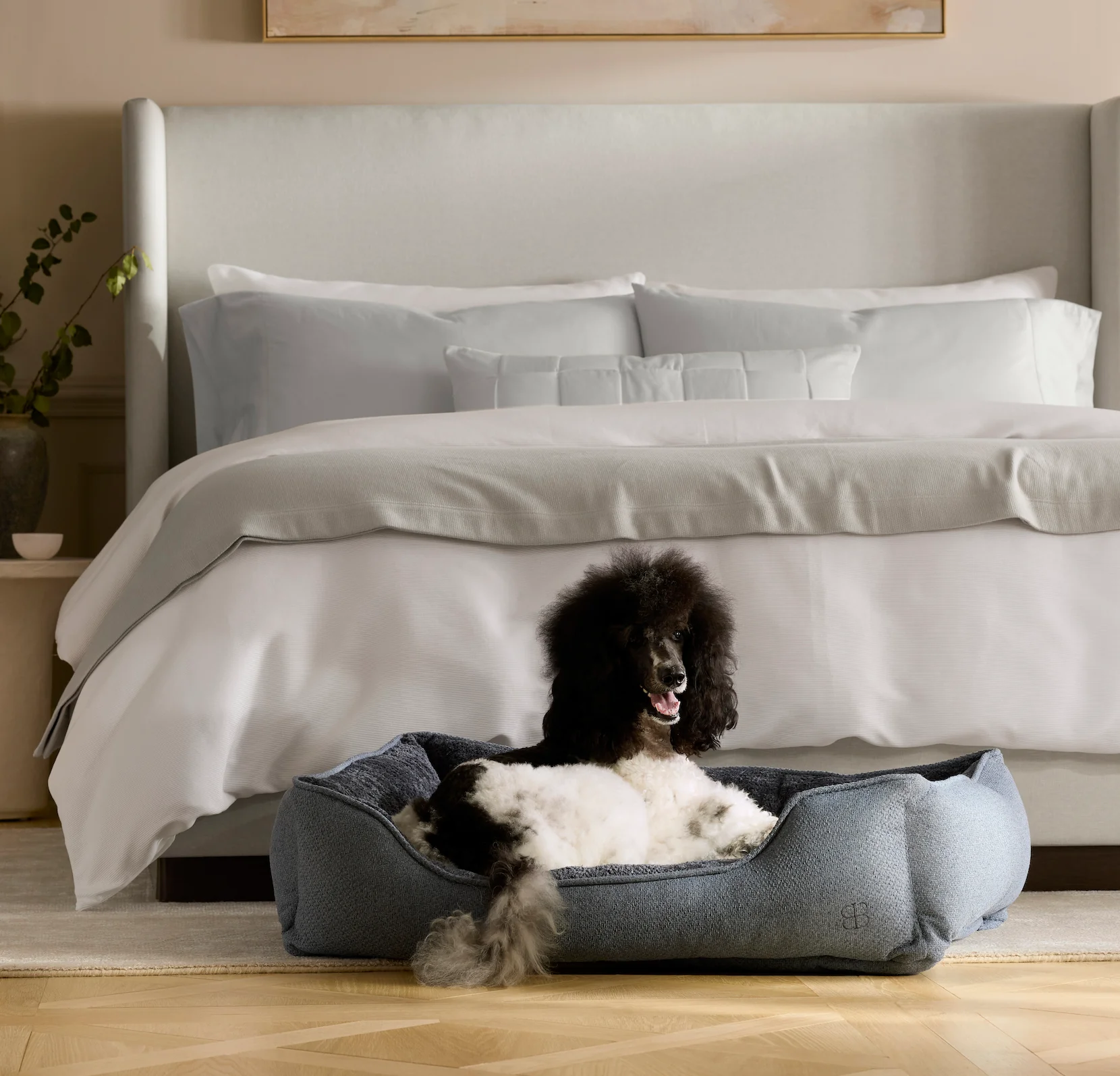 Piped Edge Pet Bed - Water - Image 2
