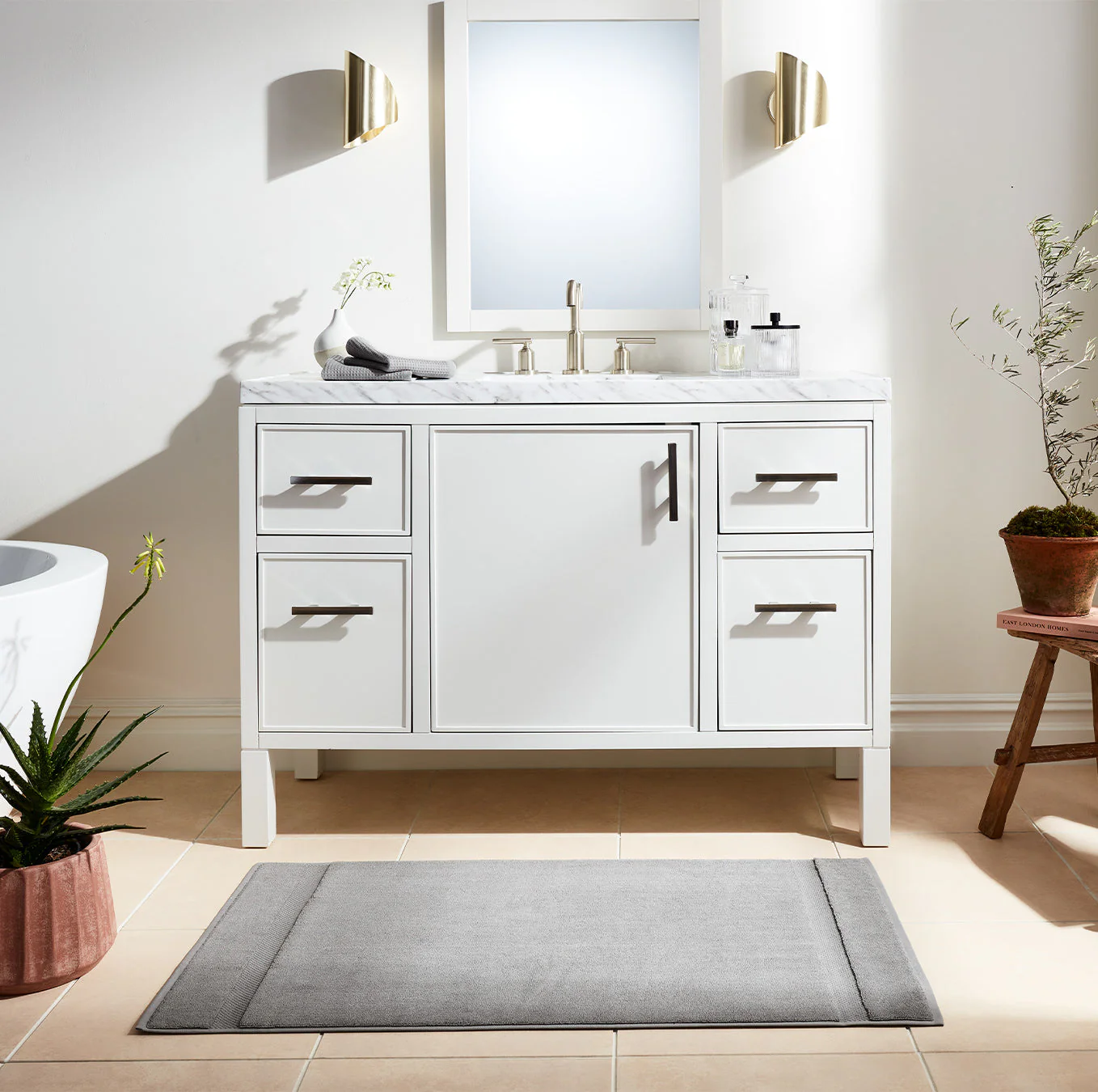 Plush Bath Mat - Stone - Image 3