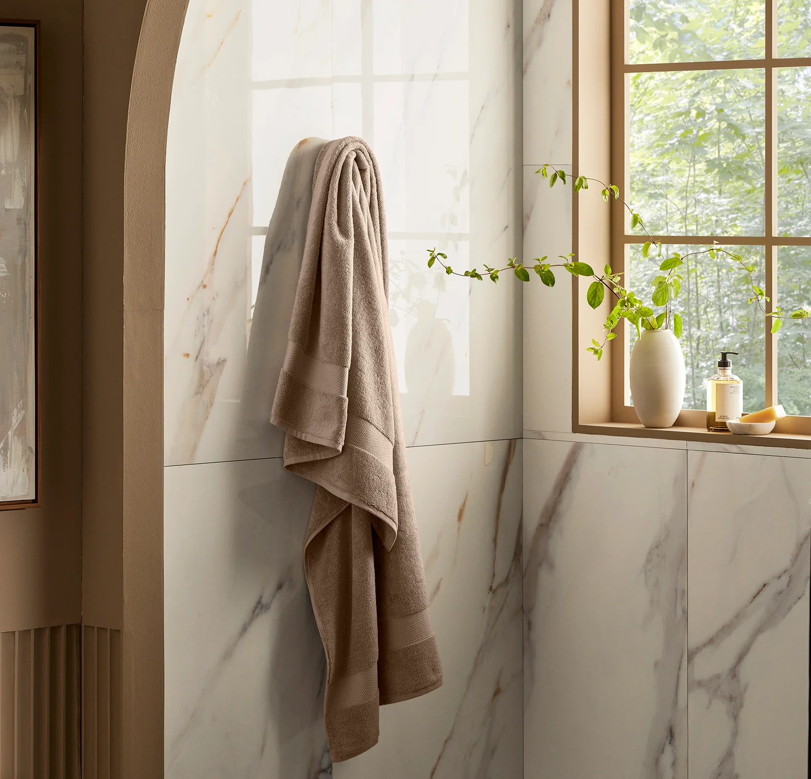 Plush Bath Sheet - Walnut - Image 2