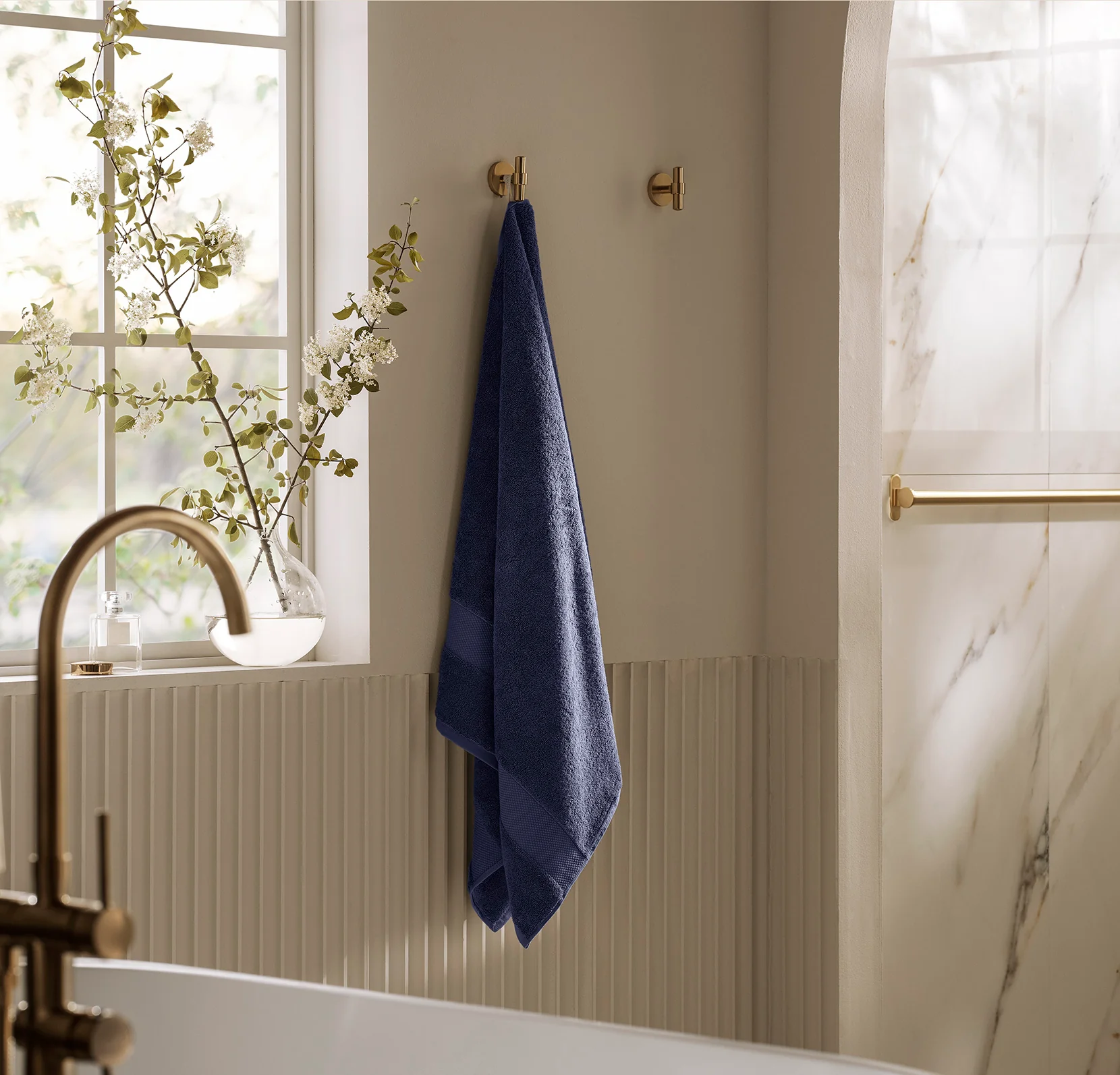 Plush Bath Towel - Coastal Navy - Image 2