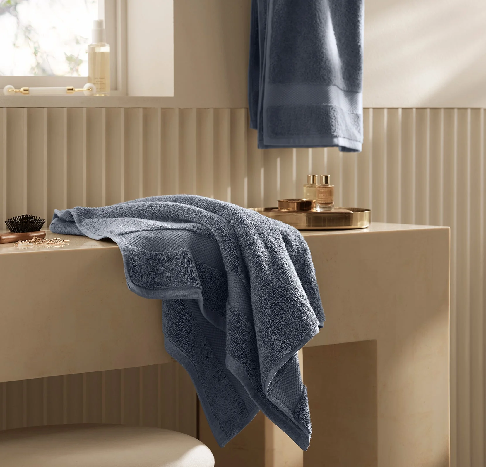 Plush Hand Towels (Pair) - Mineral - Image 2