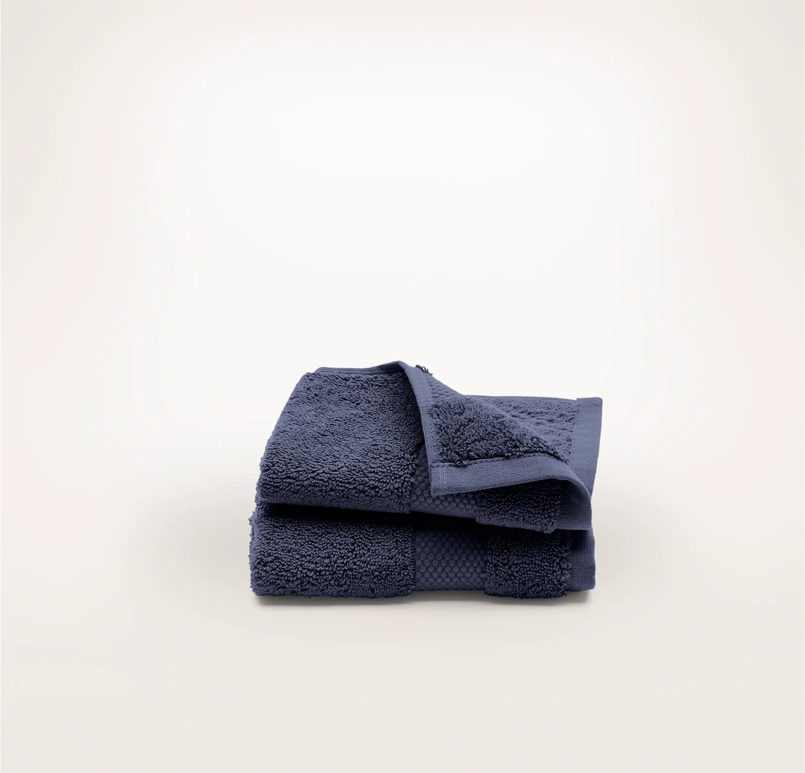 Plush Washcloths (Pair) - Coastal Navy