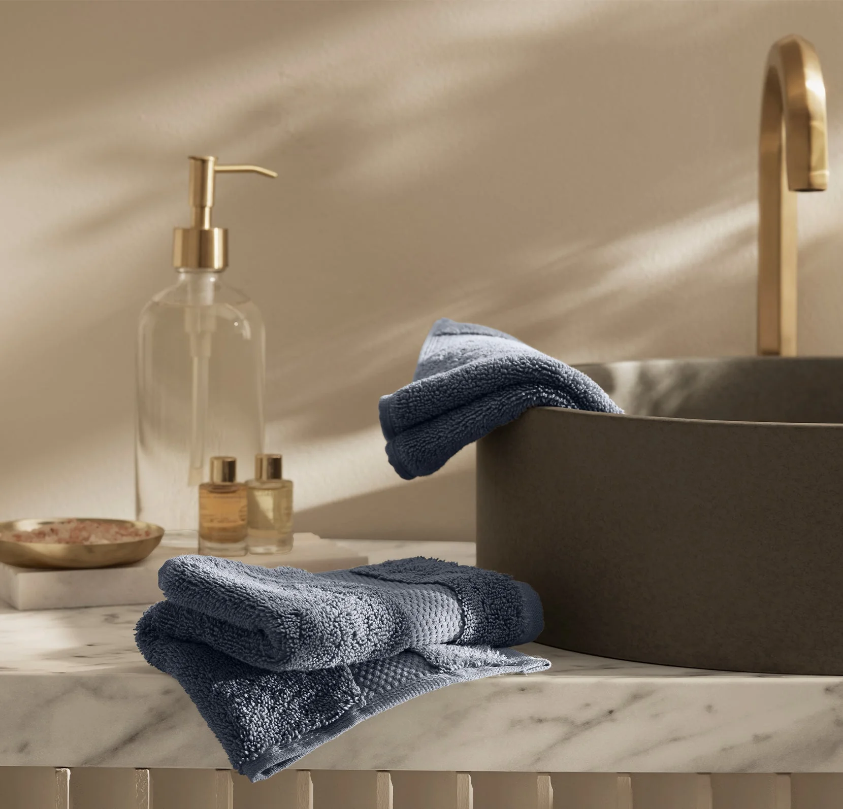 Plush Washcloths (Pair) - Mineral - Image 2