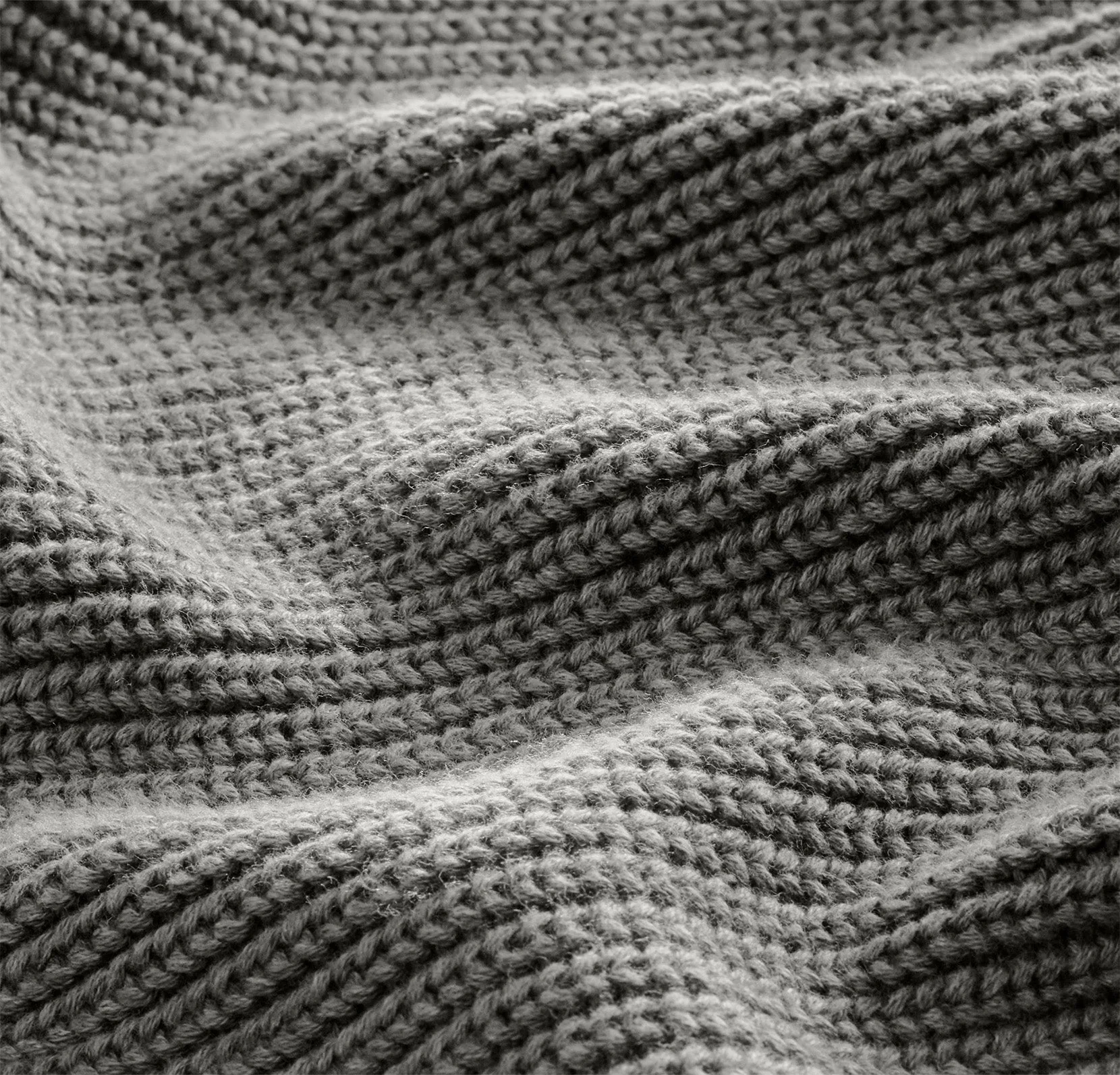 Ribbed Knit Bed Blanket - Heathered Stone - Image 4