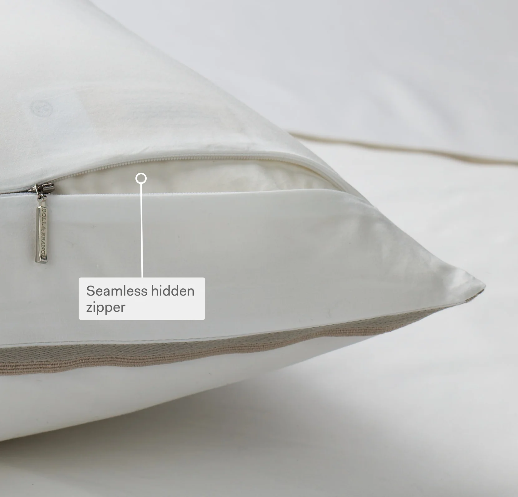 Percale Embellished Duvet Set - White/Pewter/Oak Trielle - Image 8