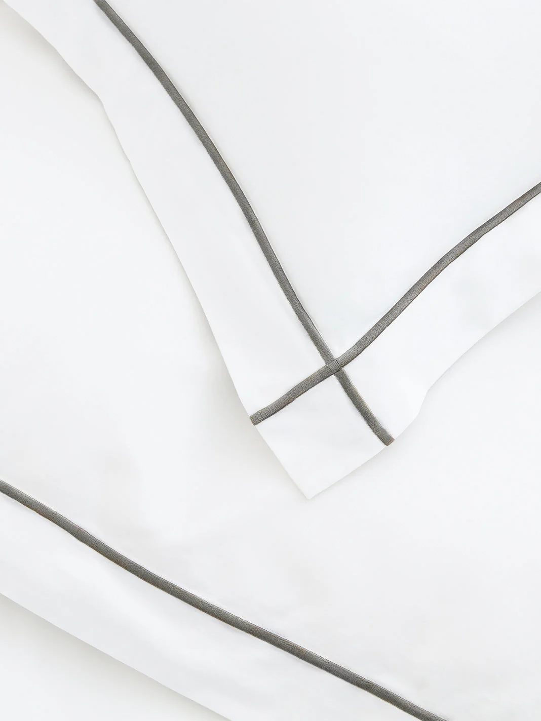 Signature Embellished Duvet Set - White/Stone Embroidered - Image 3