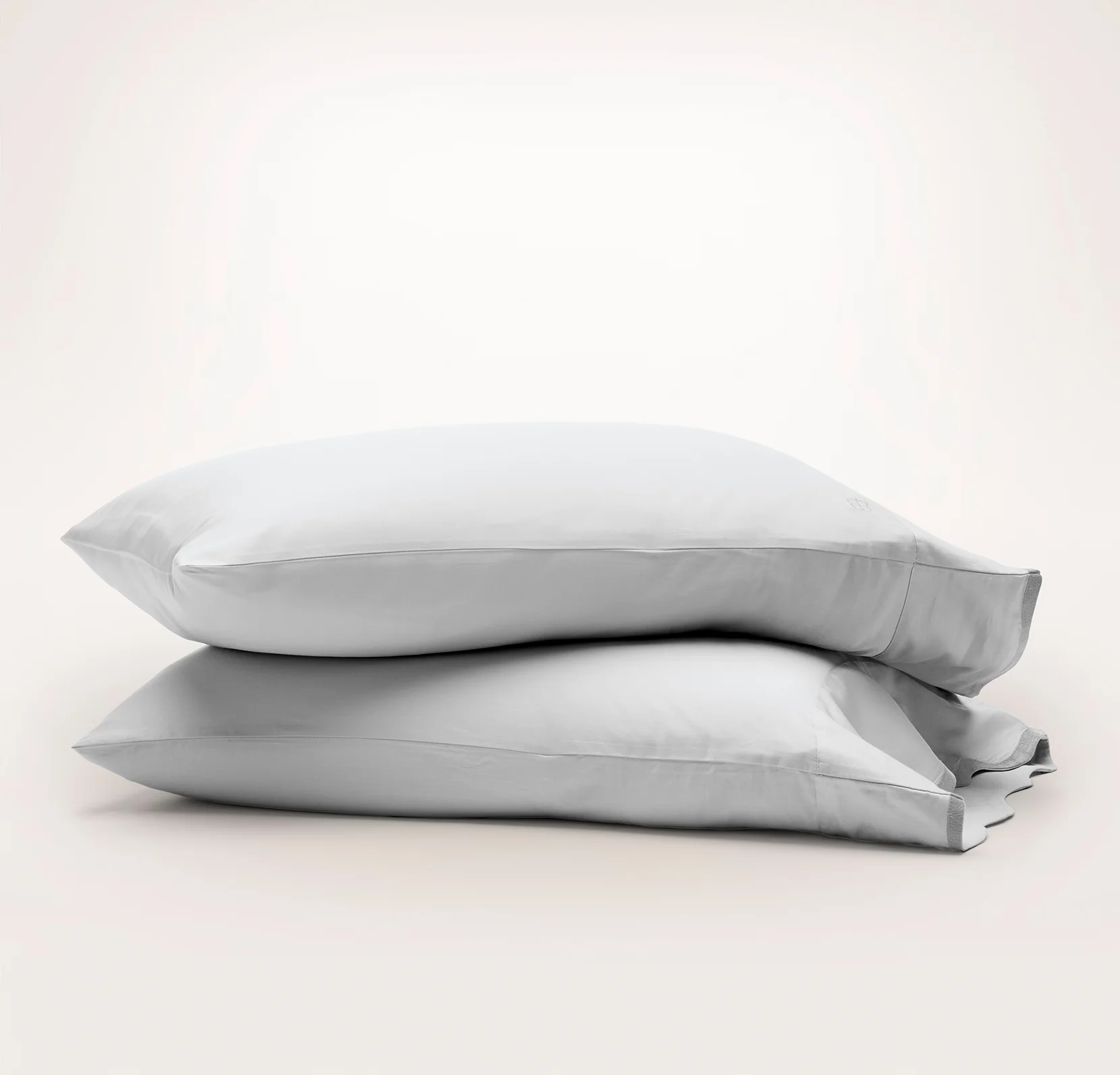 Signature Embellished Pillowcase Set - Sky/Shore Curved Edge