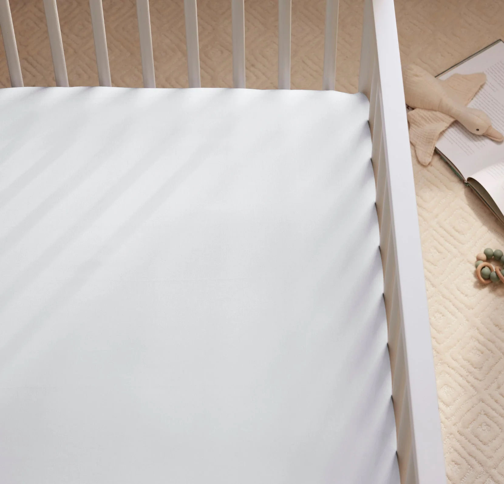 Signature Fitted Crib Sheet - Sky - Image 2