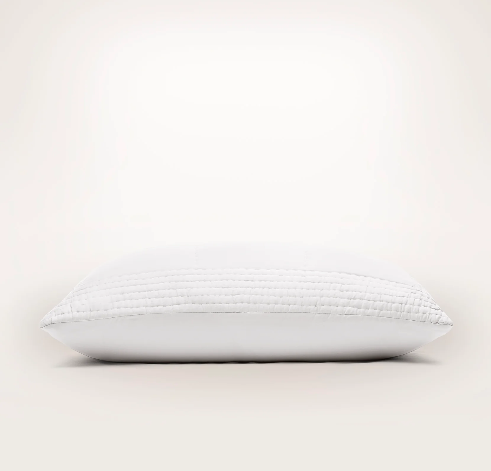 Signature Handstitched Quilted Sham - White