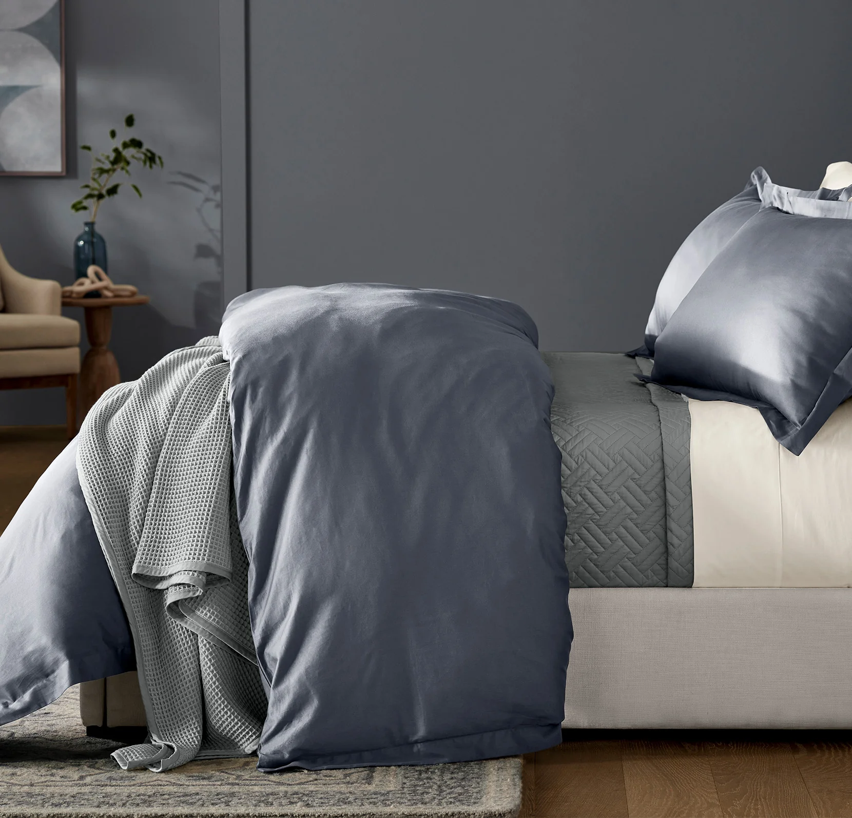 Signature Hemmed Duvet Set - Mineral - Image 2