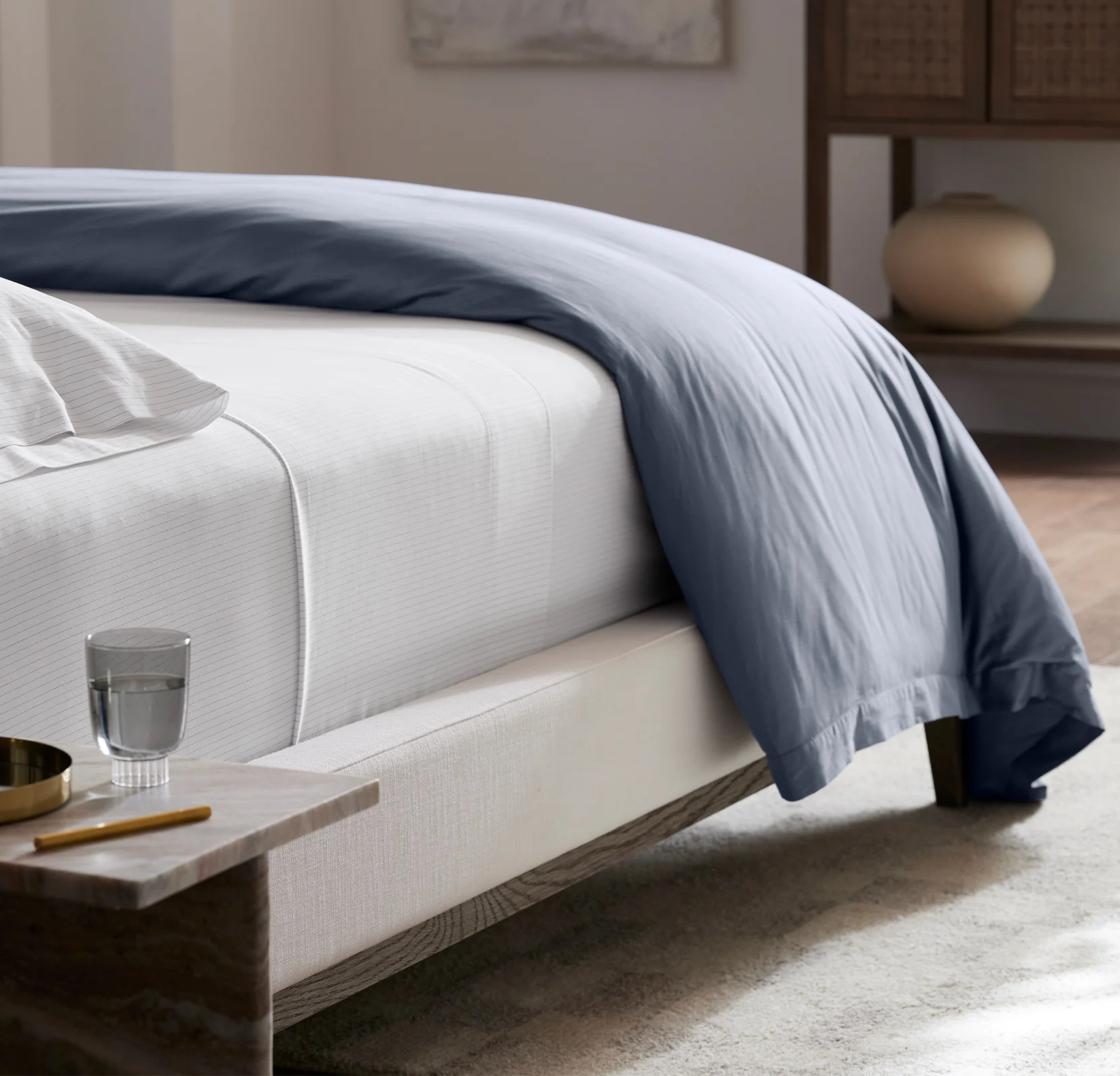 Signature Hemmed Duvet Set - Mineral - Image 3