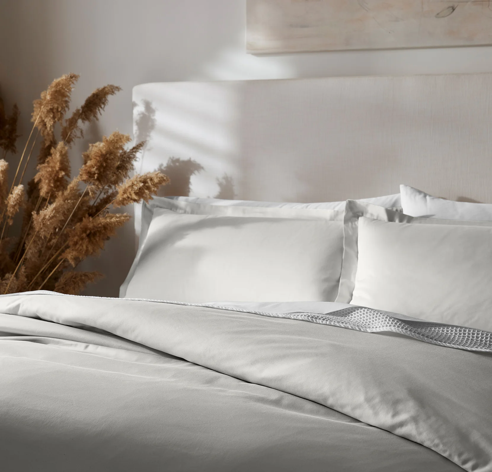 Signature Hemmed Duvet Set - Mist - Image 3