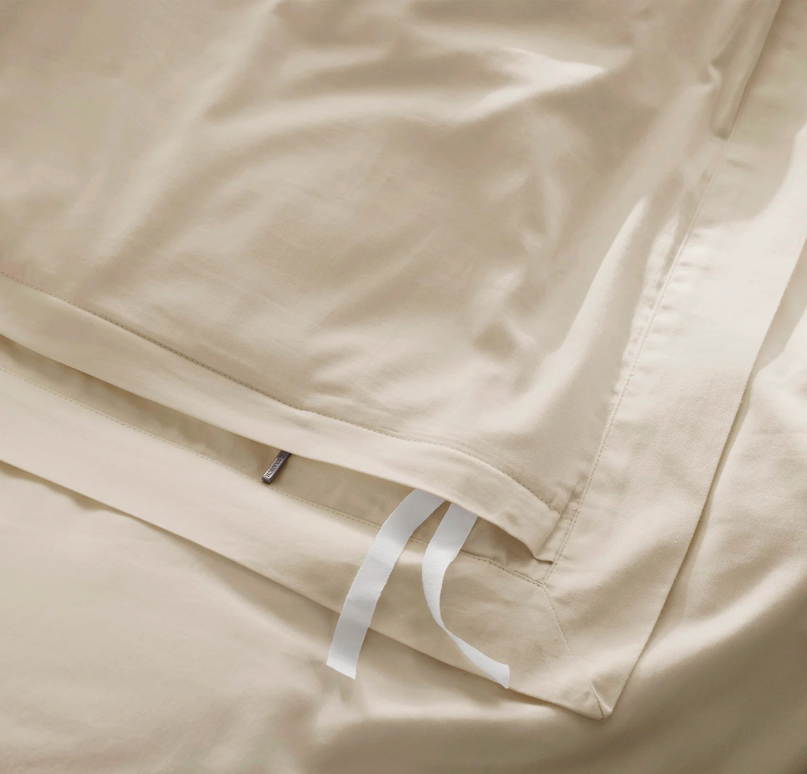 Signature Hemmed Duvet Set - Natural - Image 4