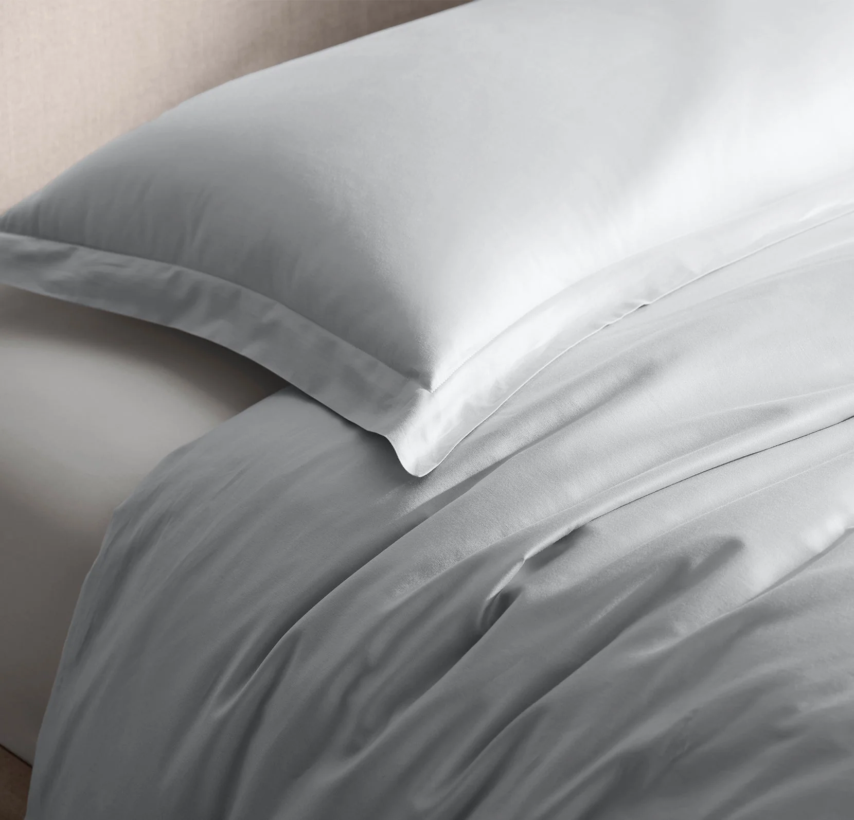 Signature Hemmed Duvet Set - Sky - Image 4