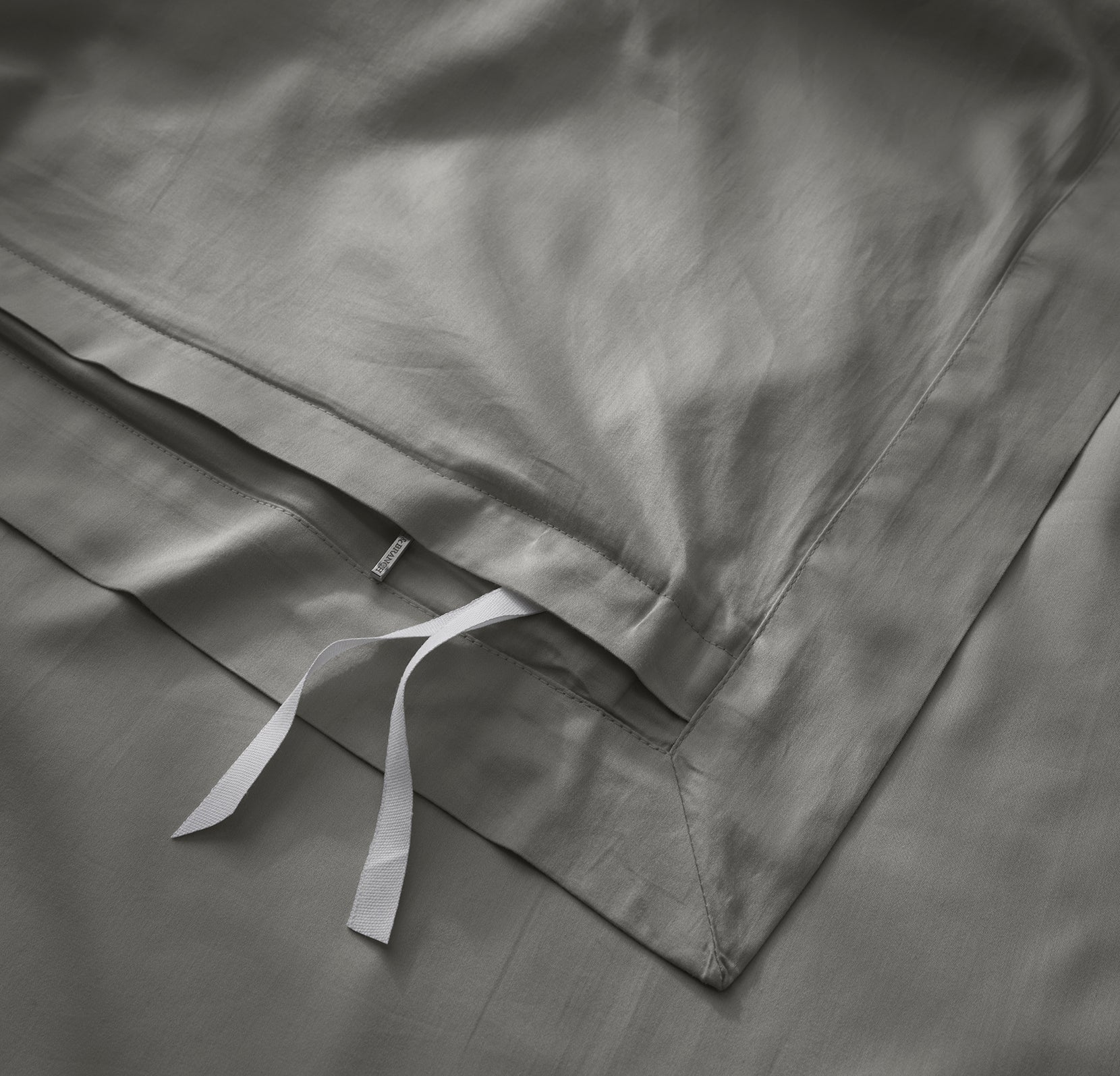 Signature Hemmed Duvet Set - Stone - Image 4