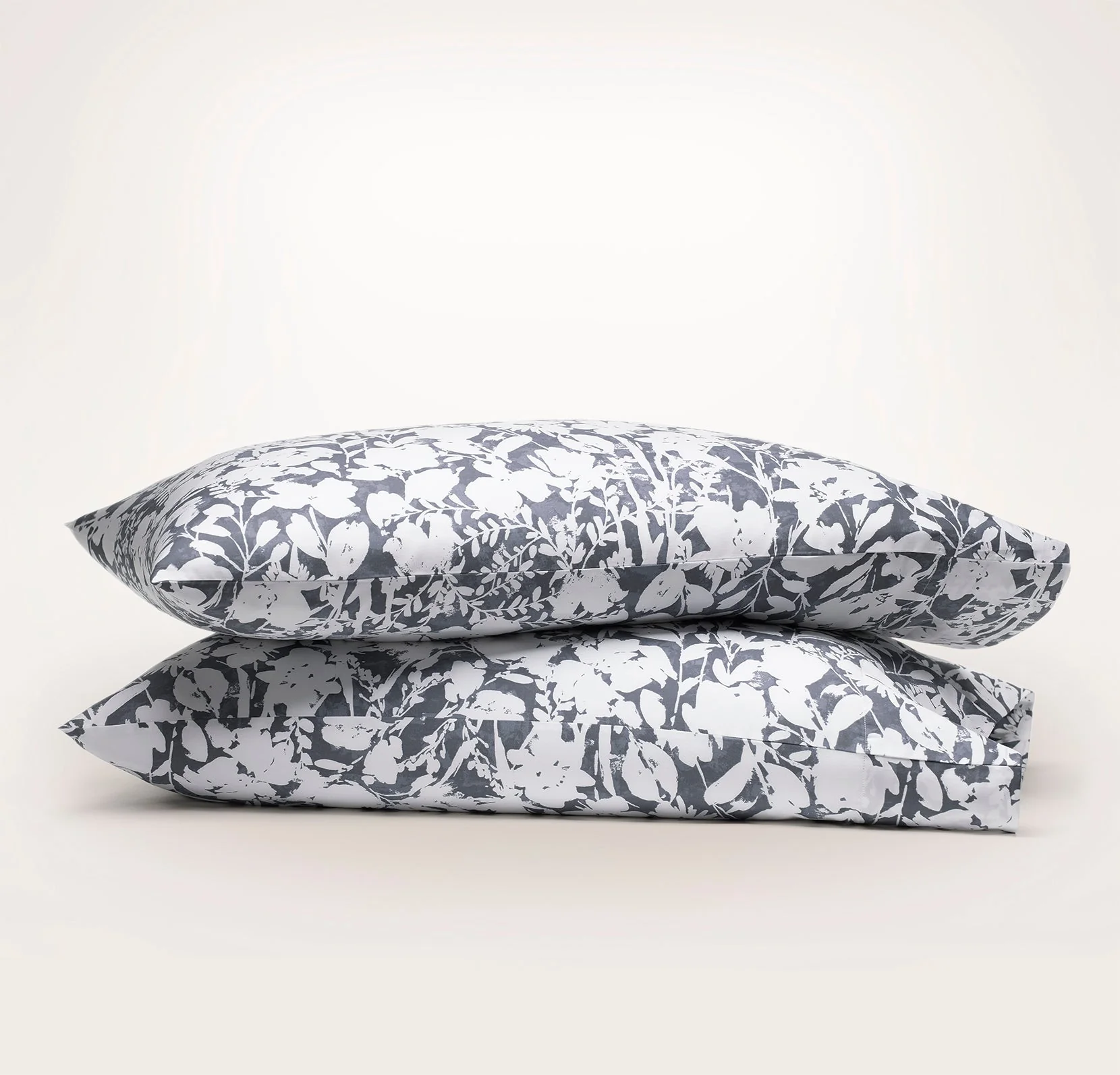 Signature Hemmed Pillowcase Set - Mineral Floral Silhouette