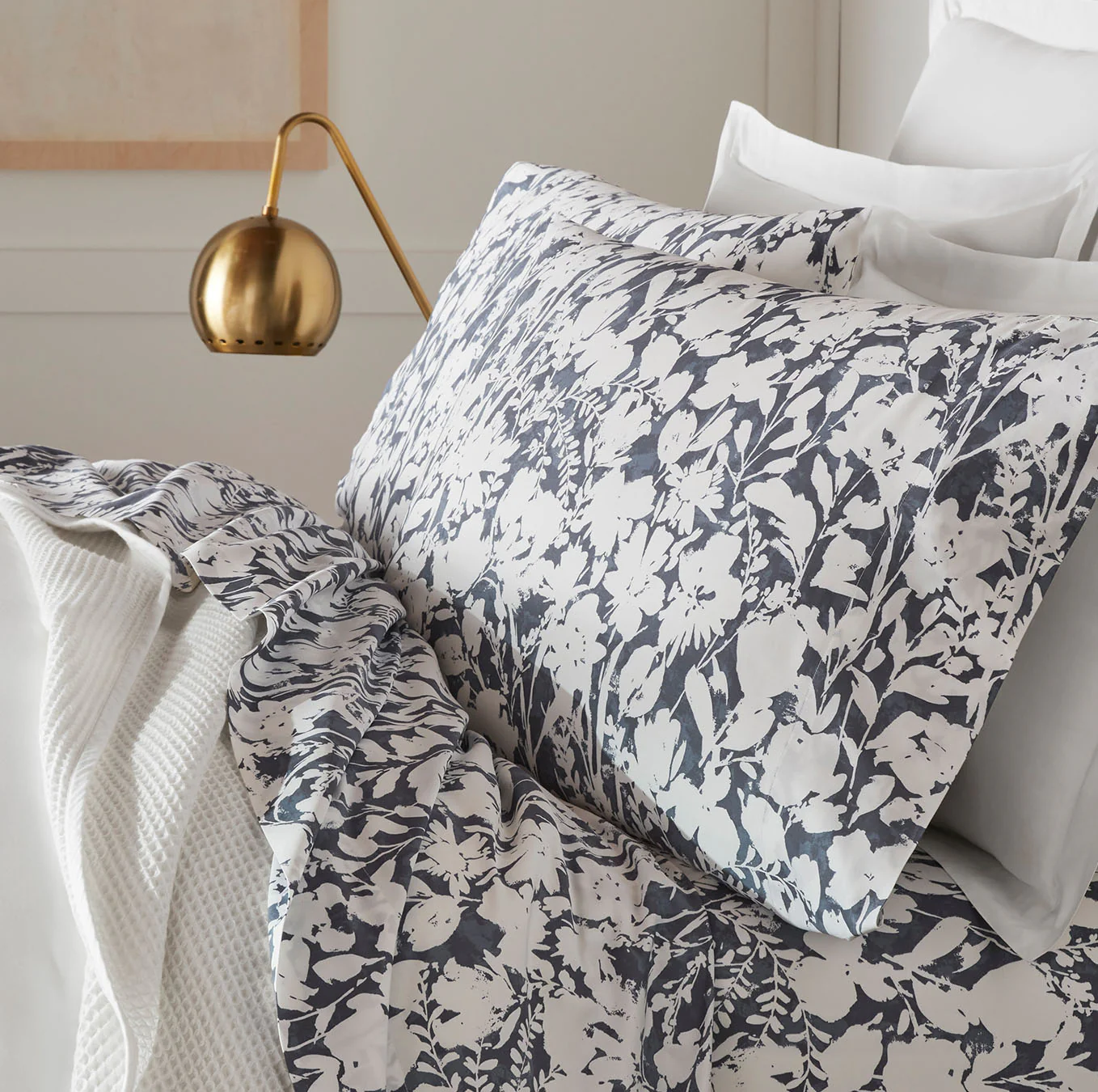 Signature Hemmed Pillowcase Set - Mineral Floral Silhouette - Image 2