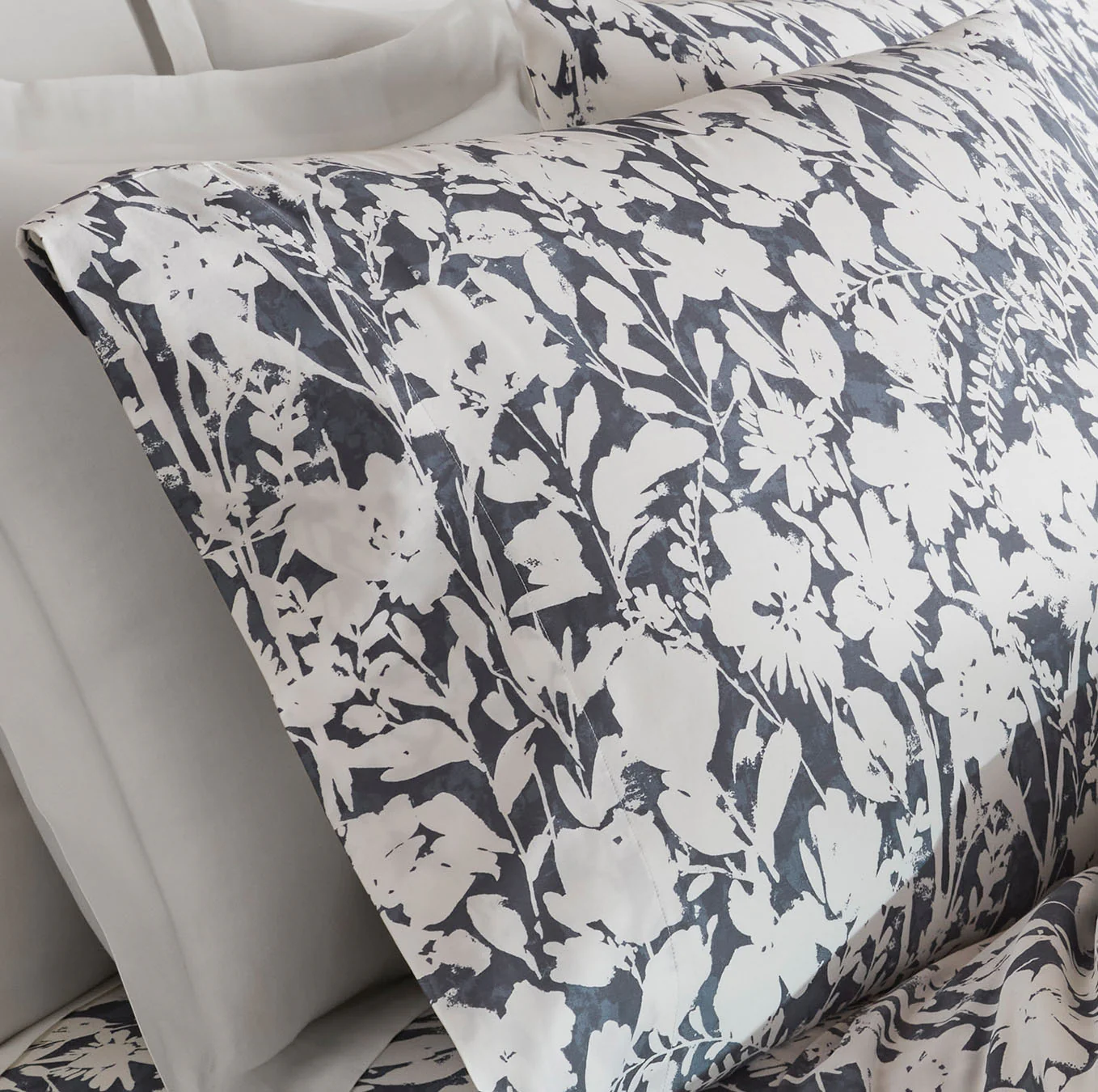 Signature Hemmed Pillowcase Set - Mineral Floral Silhouette - Image 3
