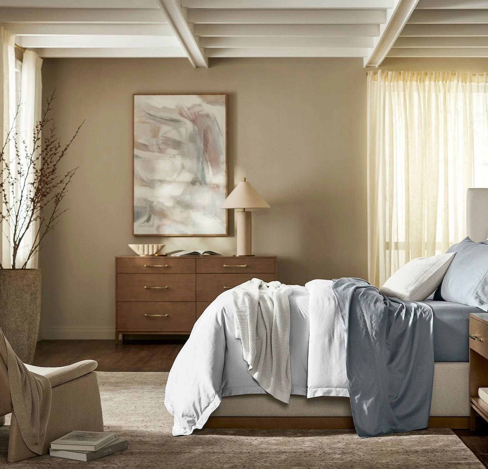 Signature Hemmed Sheet Set - Bluestone - Image 2
