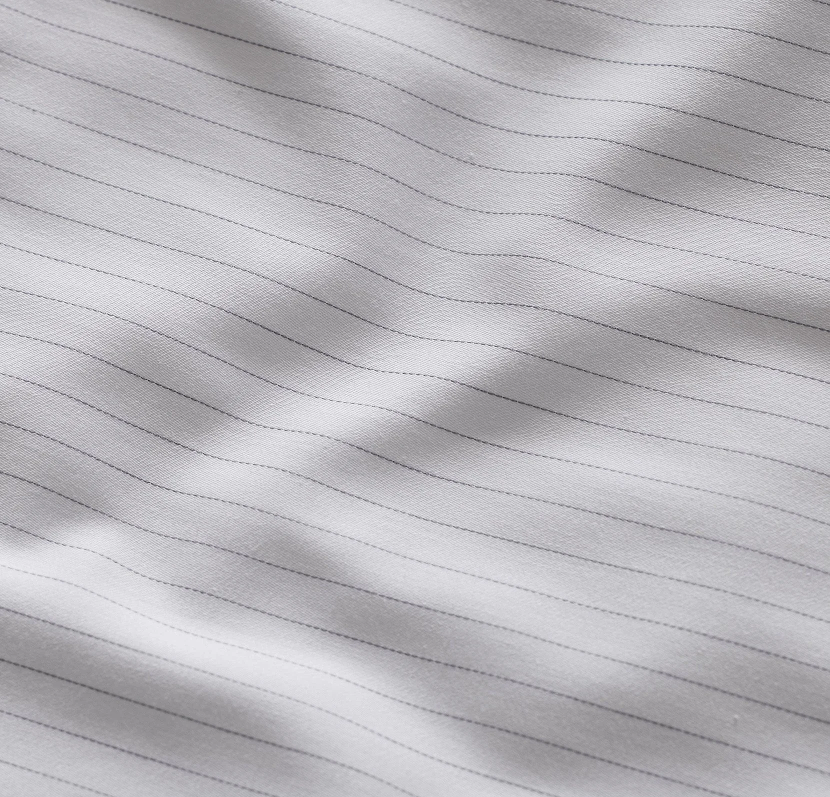 Signature Hemmed Sheet Set - White/Mineral Delicate Stripe - Image 5