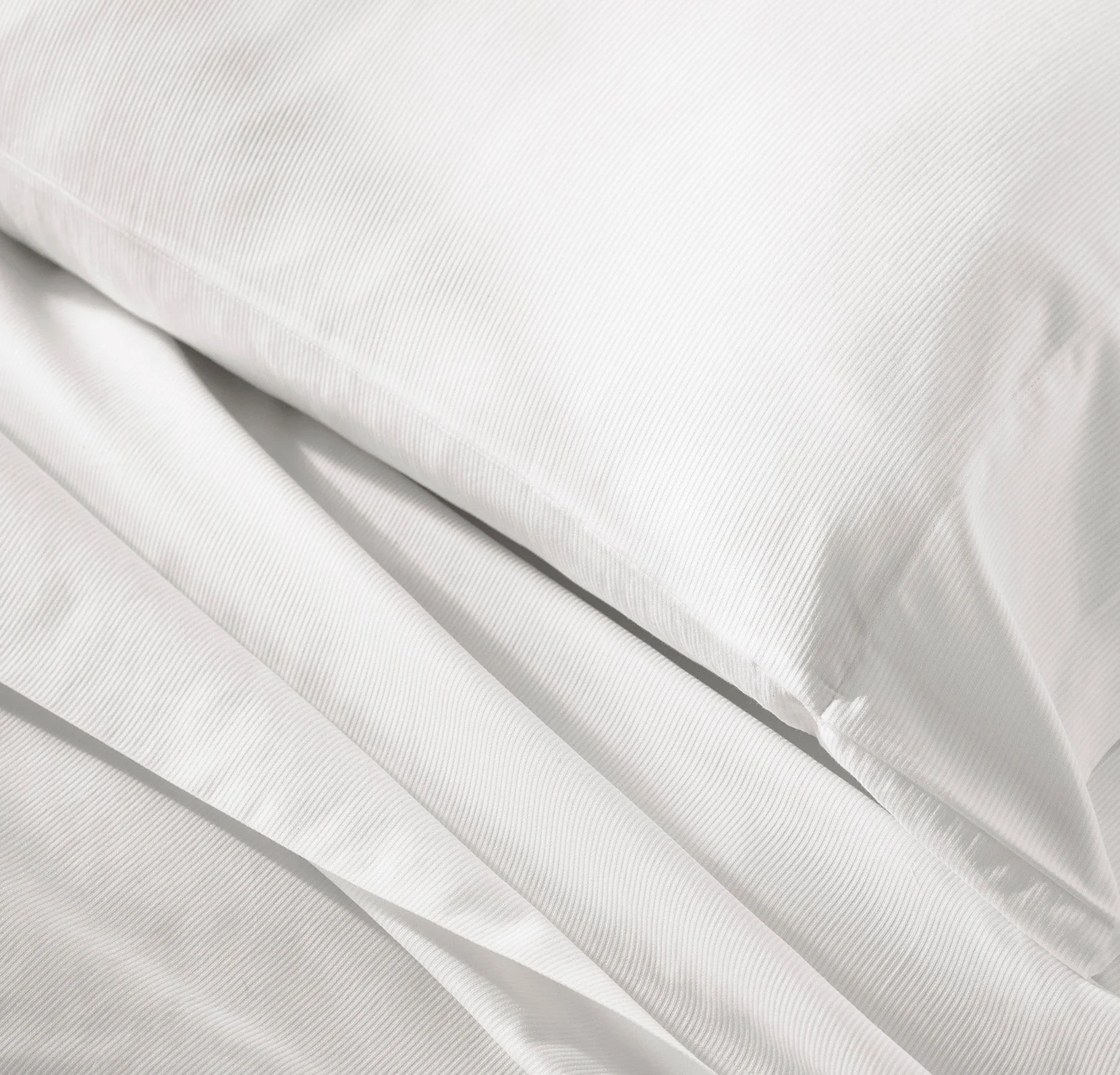 Signature Hemmed Sheet Set - White Textured Stripe - Image 5
