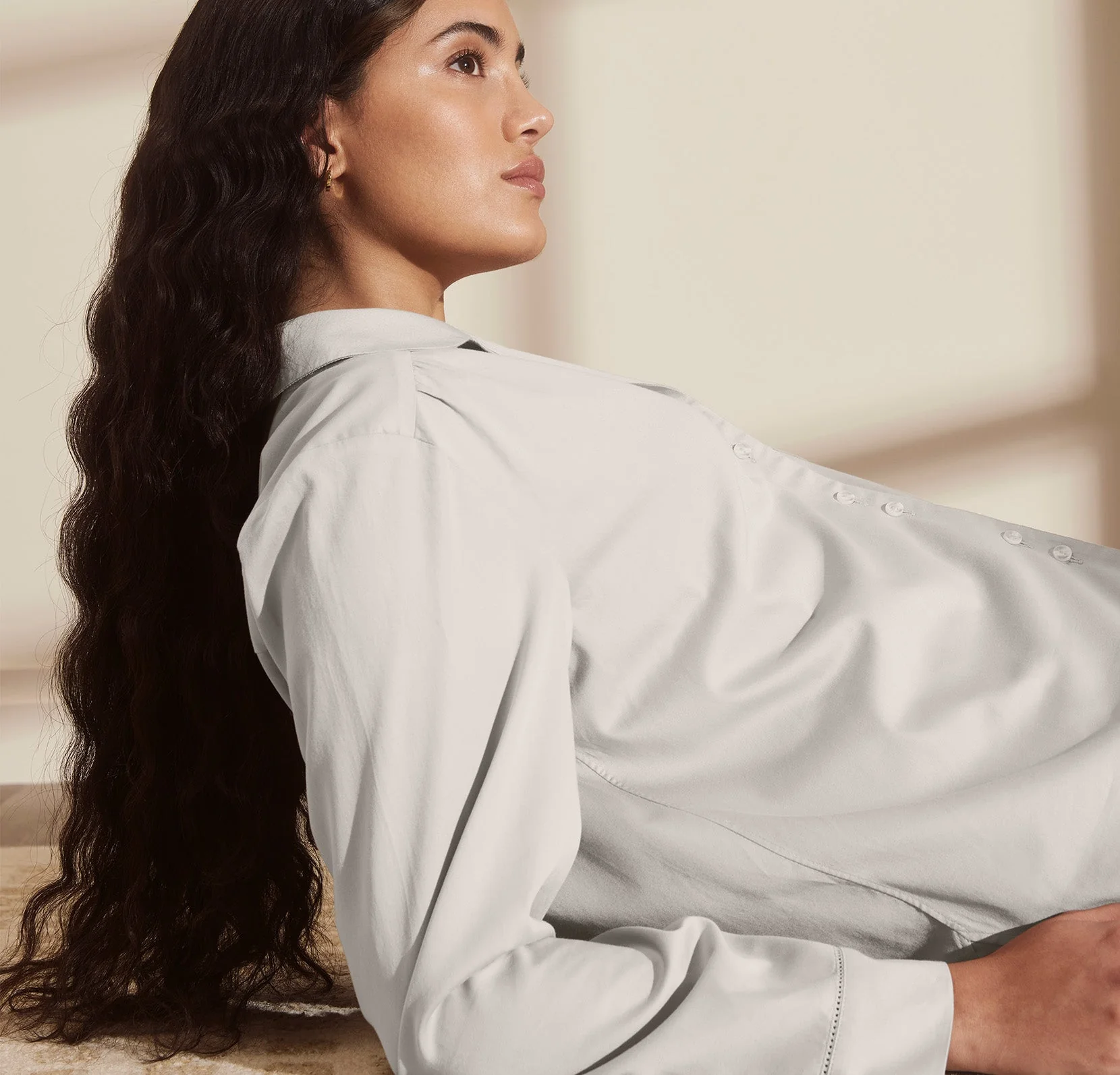 Signature Long Sleeve & Pants Pajama Set - Pewter - Image 3