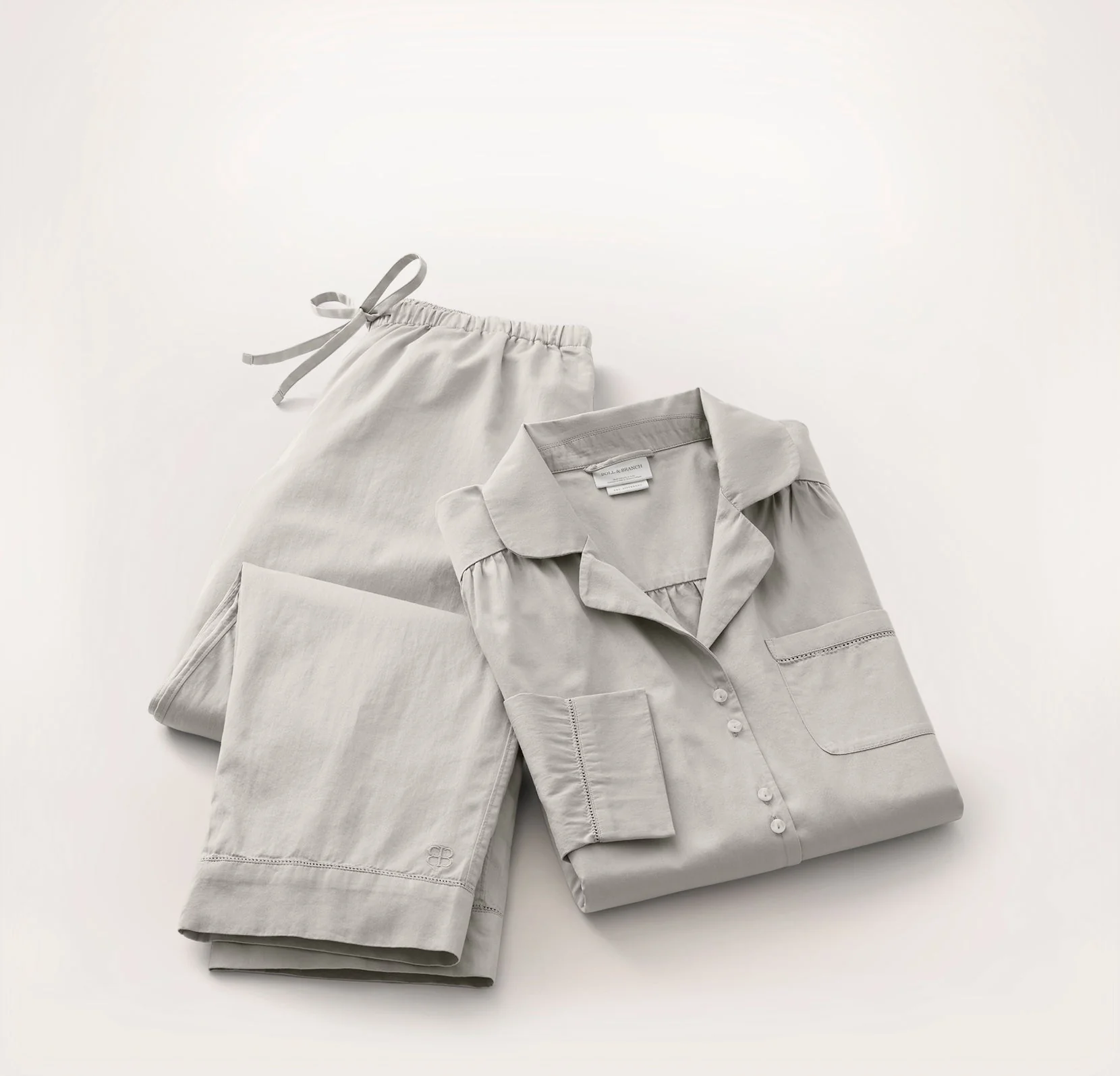 Signature Long Sleeve & Pants Pajama Set - Pewter - Image 9