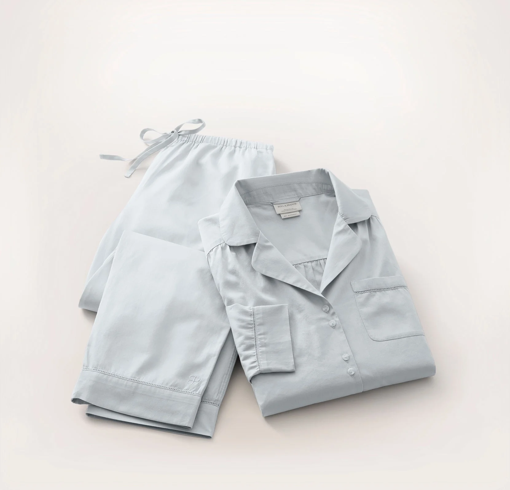 Signature Long Sleeve & Pants Pajama Set - Sky - Image 6