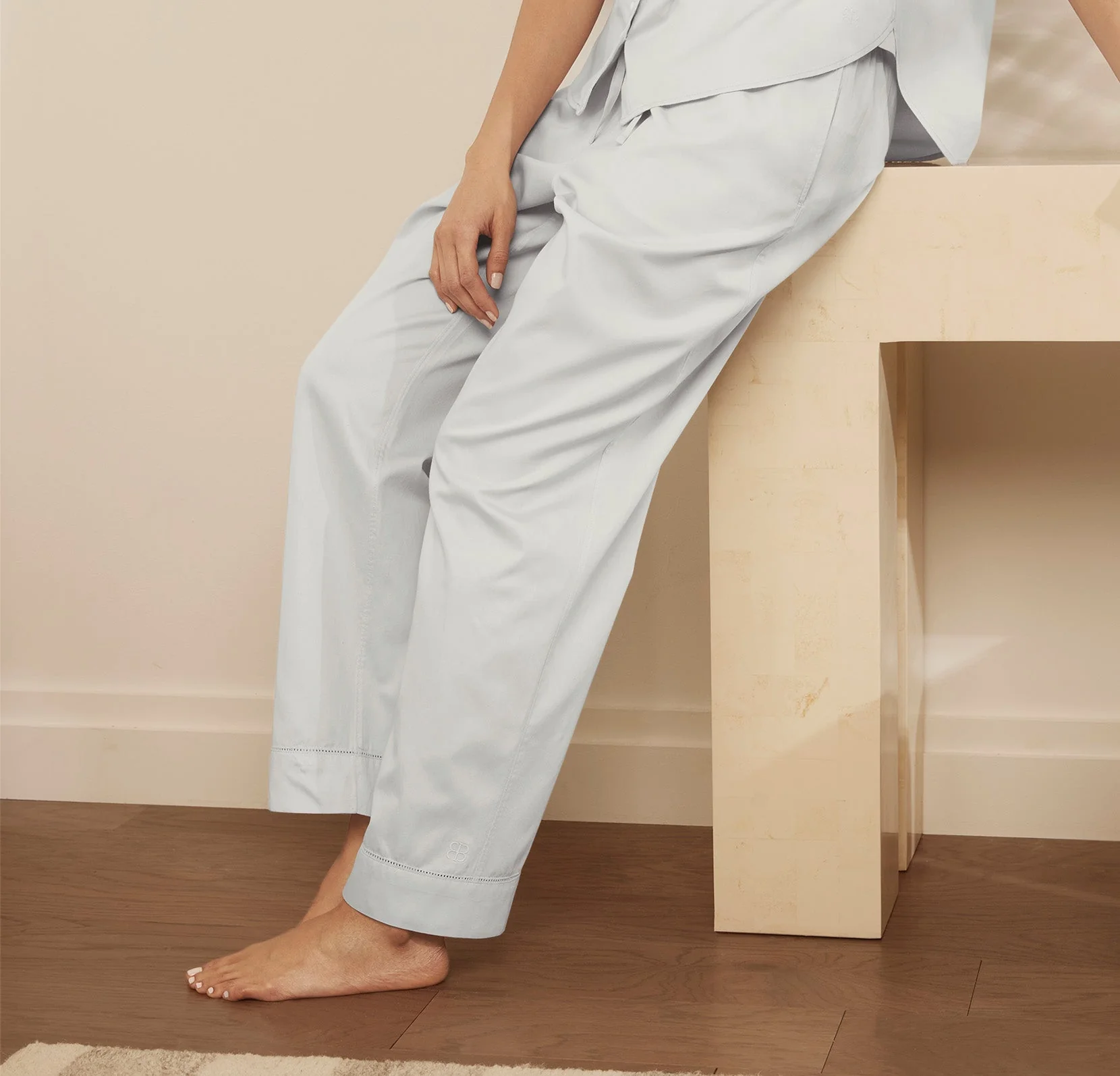 Signature Pajama Set - Short Sleeve & Pants - Sky - Image 2