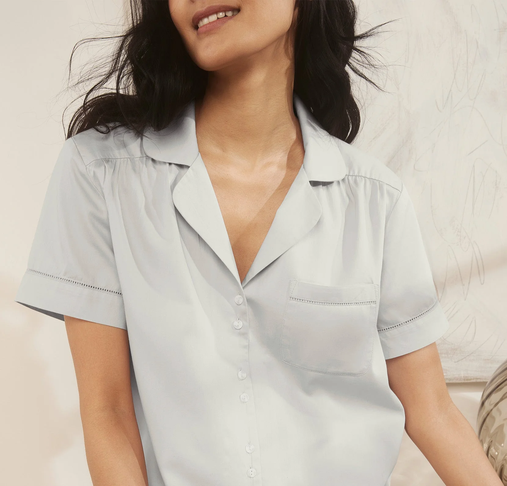 Signature Pajama Set - Short Sleeve & Pants - Sky - Image 3