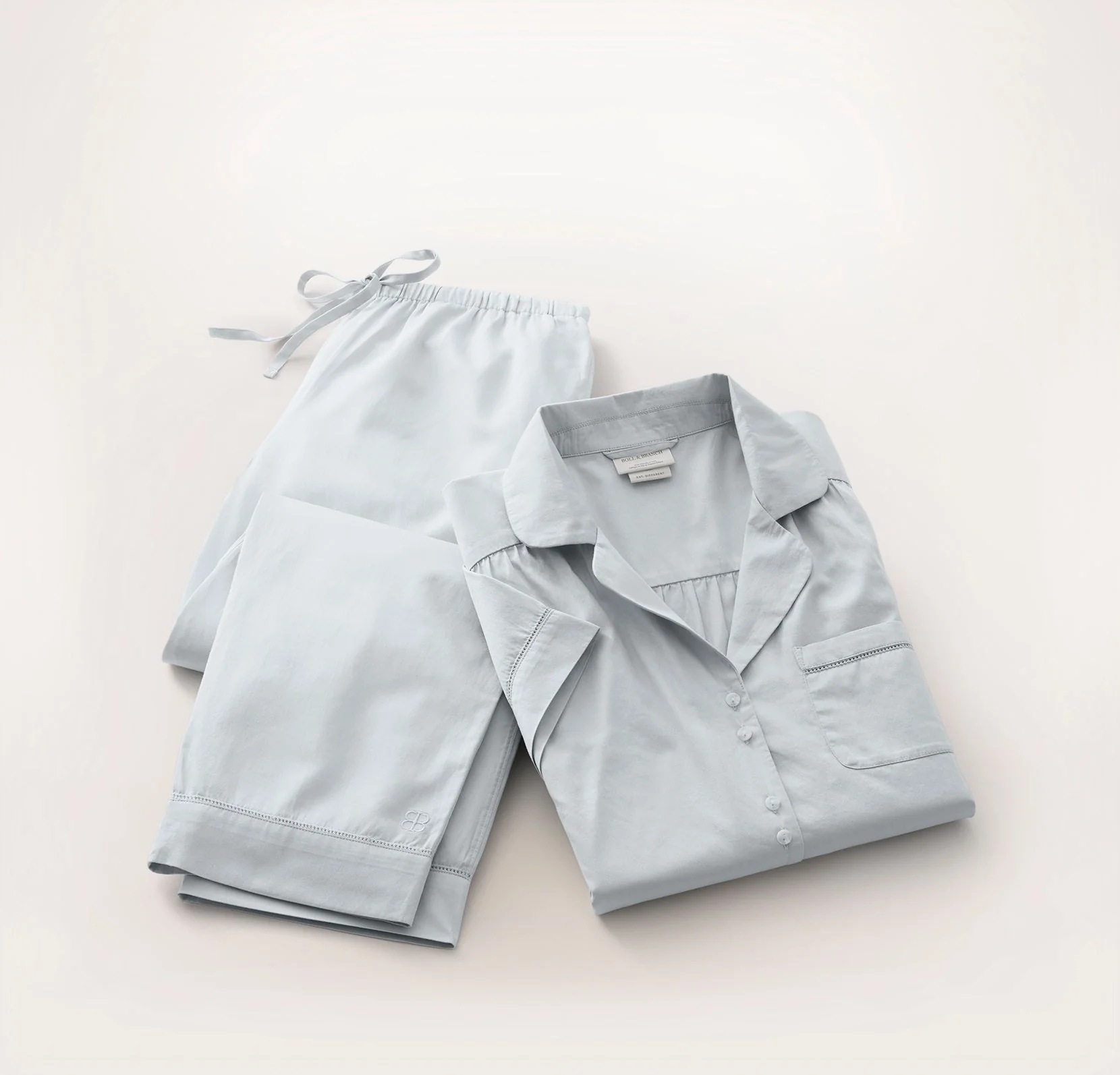Signature Pajama Set - Short Sleeve & Pants - Sky - Image 7