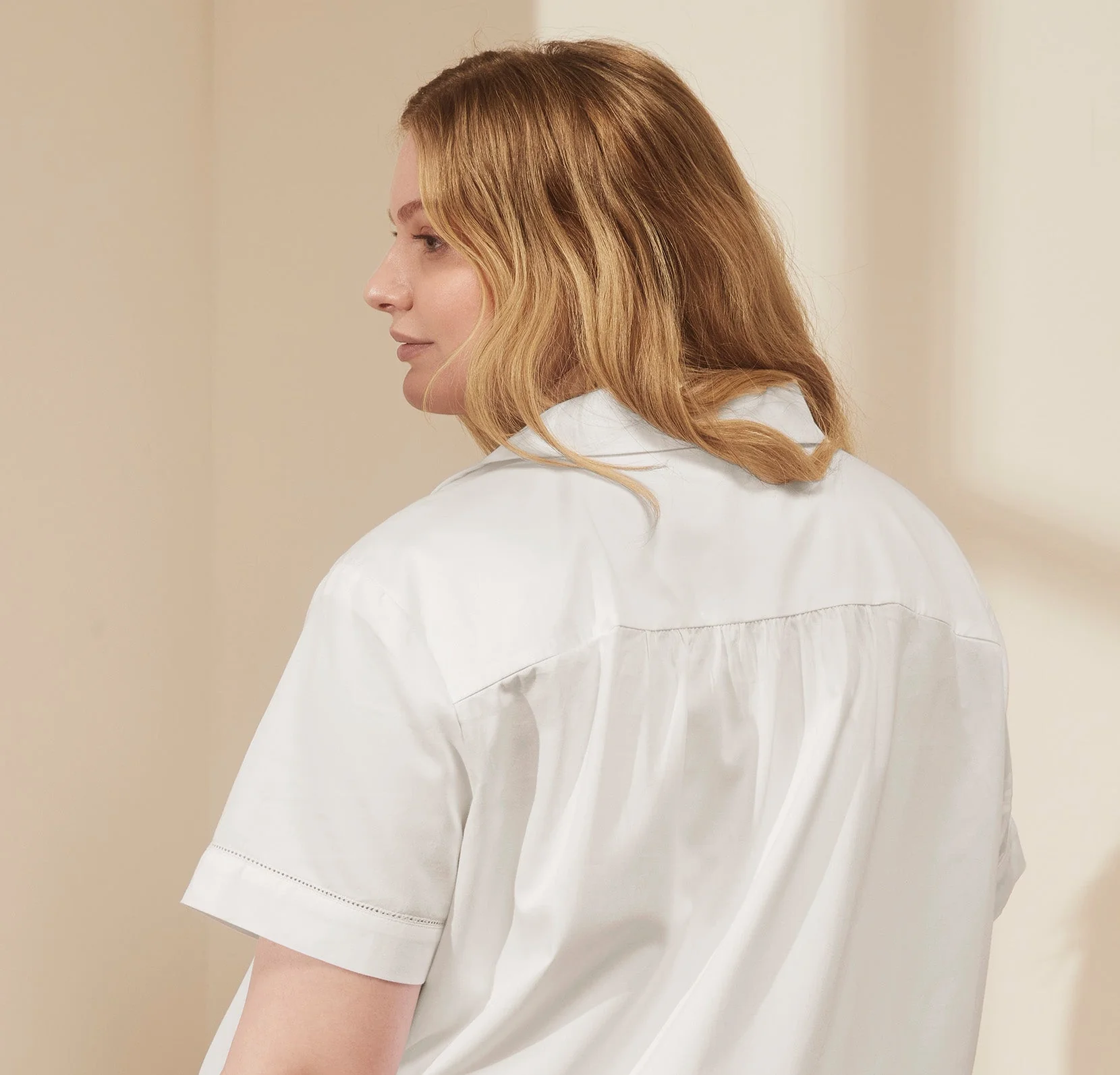 Signature Pajama Set - Short Sleeve & Shorts - White - Image 3