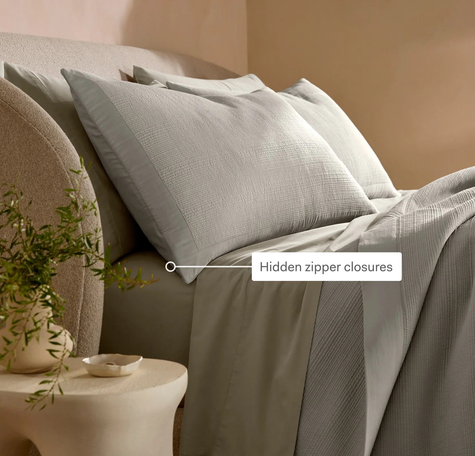 Signature Stitchline Sham - Mist - Image 3