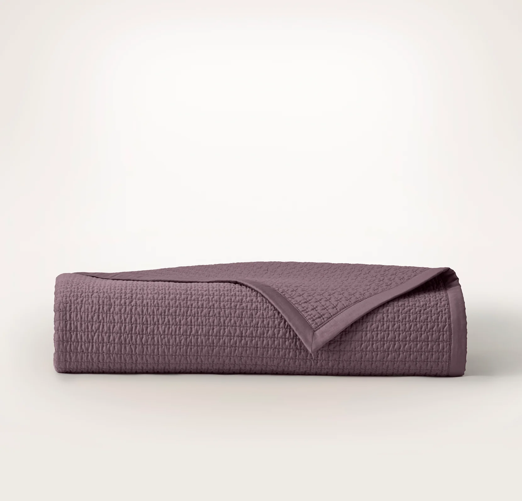 Signature Textured Stitch Quilt - Plum