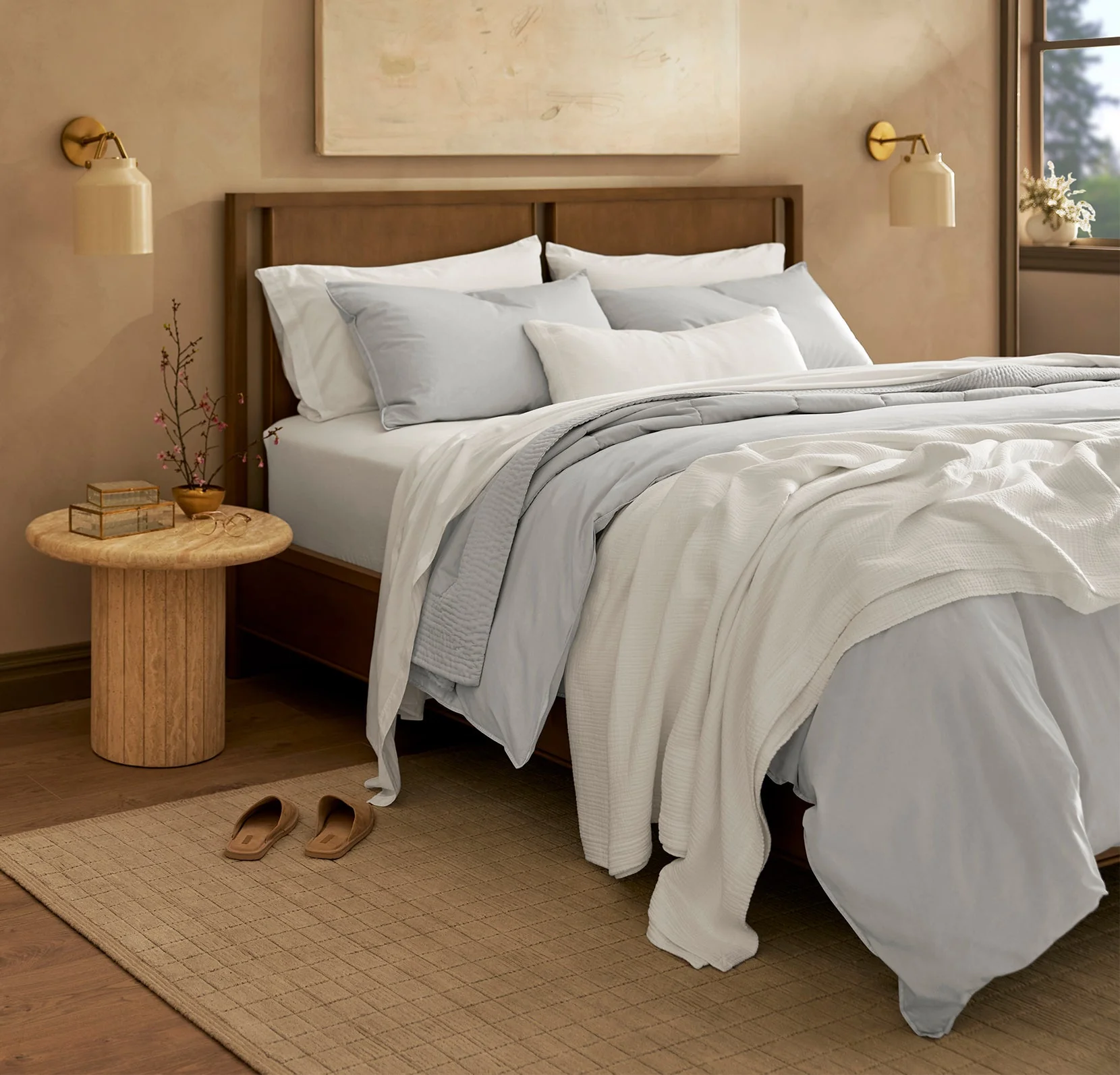 Signature Vintage Washed Duvet Set - Vintage Sky - Image 3