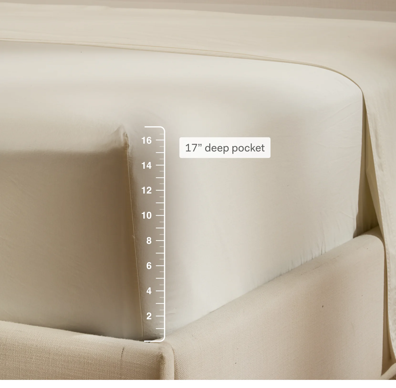Signature Vintage Washed Sheet Set - Vintage Cream - Image 7