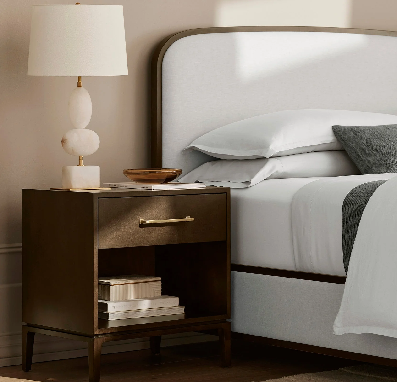 Single Drawer Wood Nightstand - Espresso - Image 4