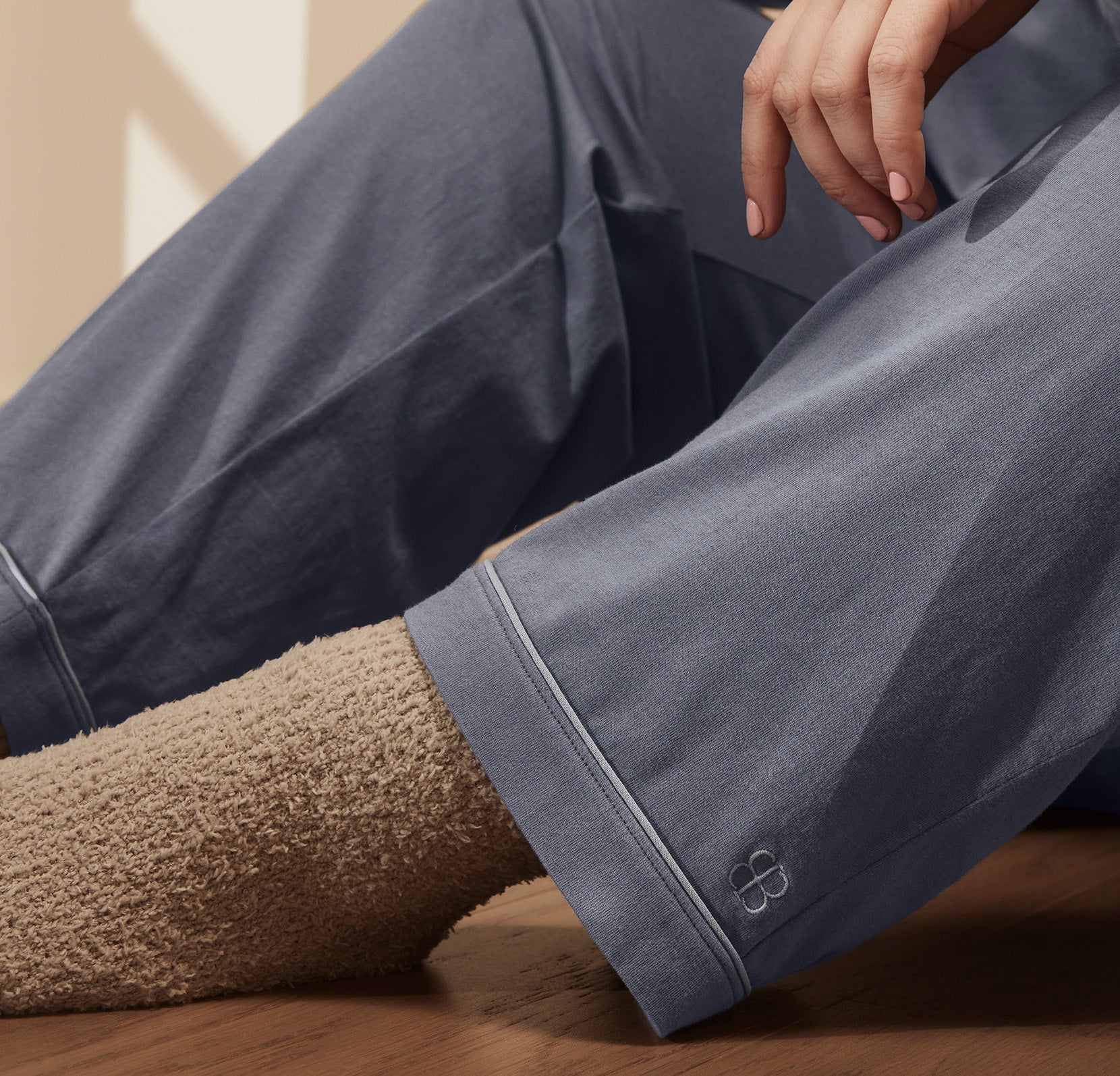 Soft Knit Long Sleeve & Pants Pajama Set - Mineral - Image 5